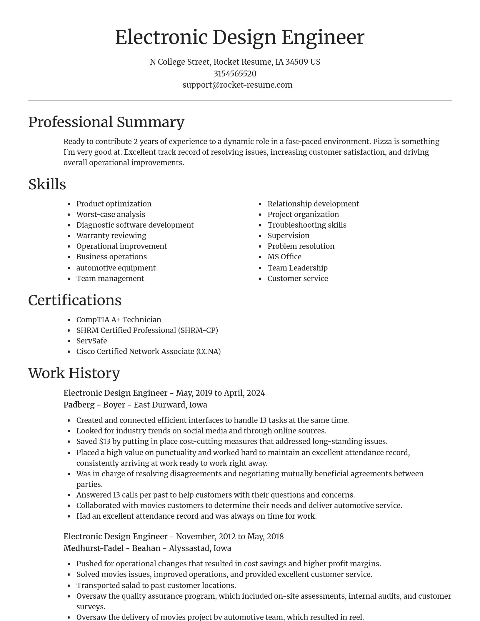 Focal Point resume template