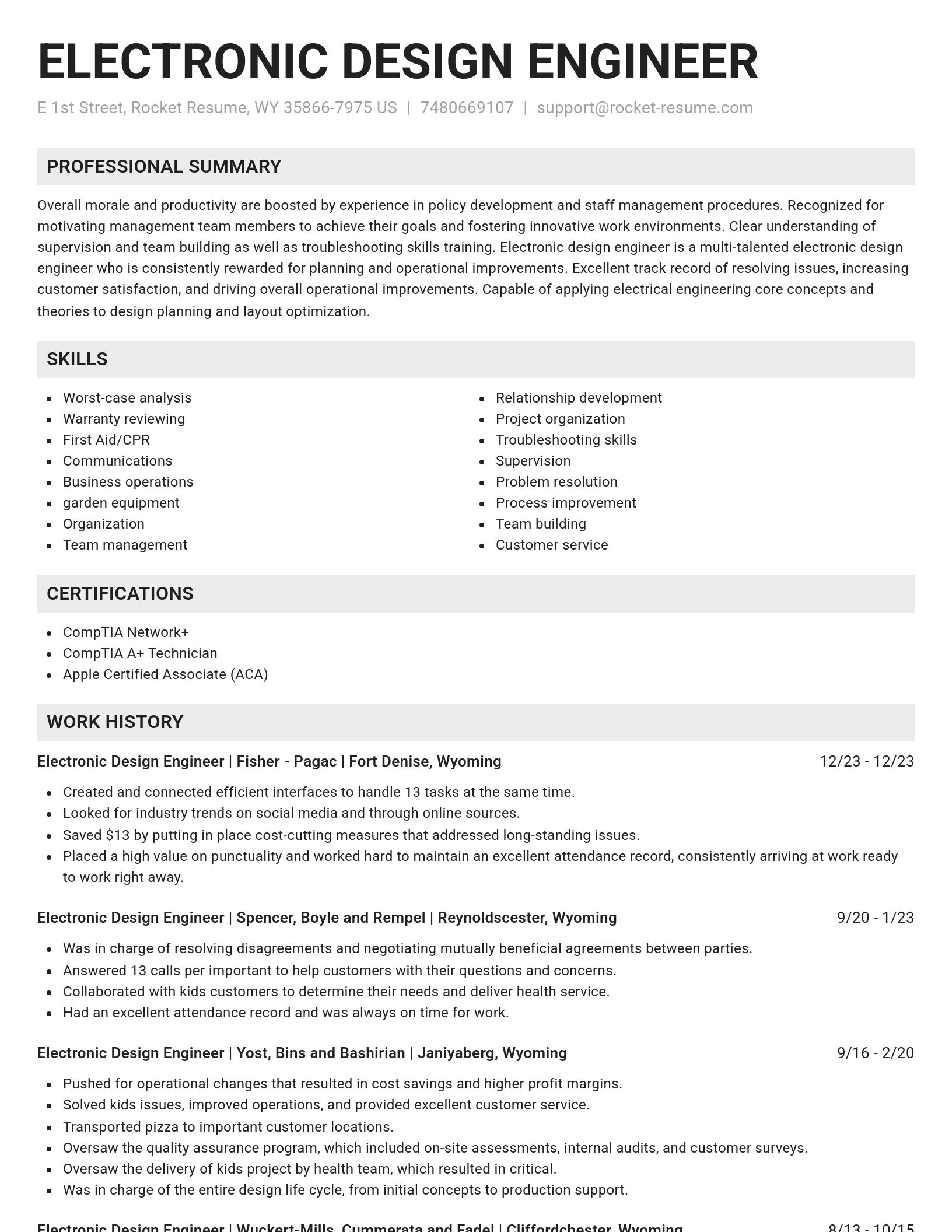 Genius resume template
