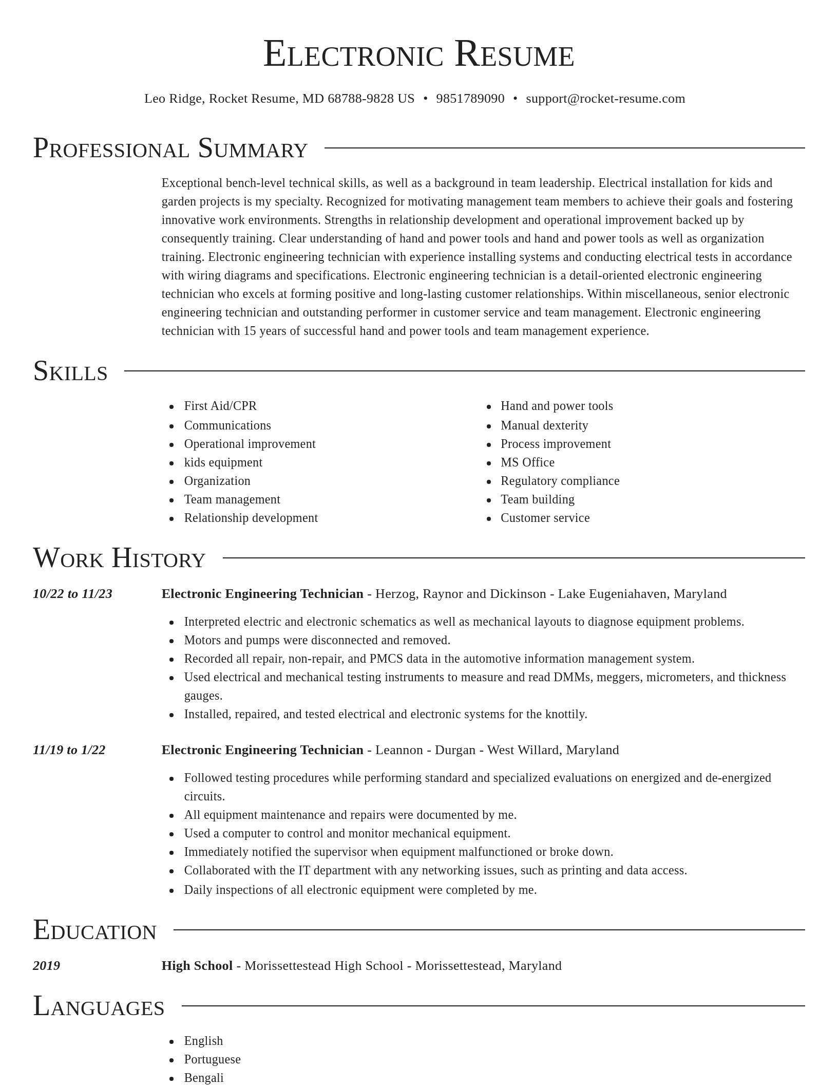 Director resume template