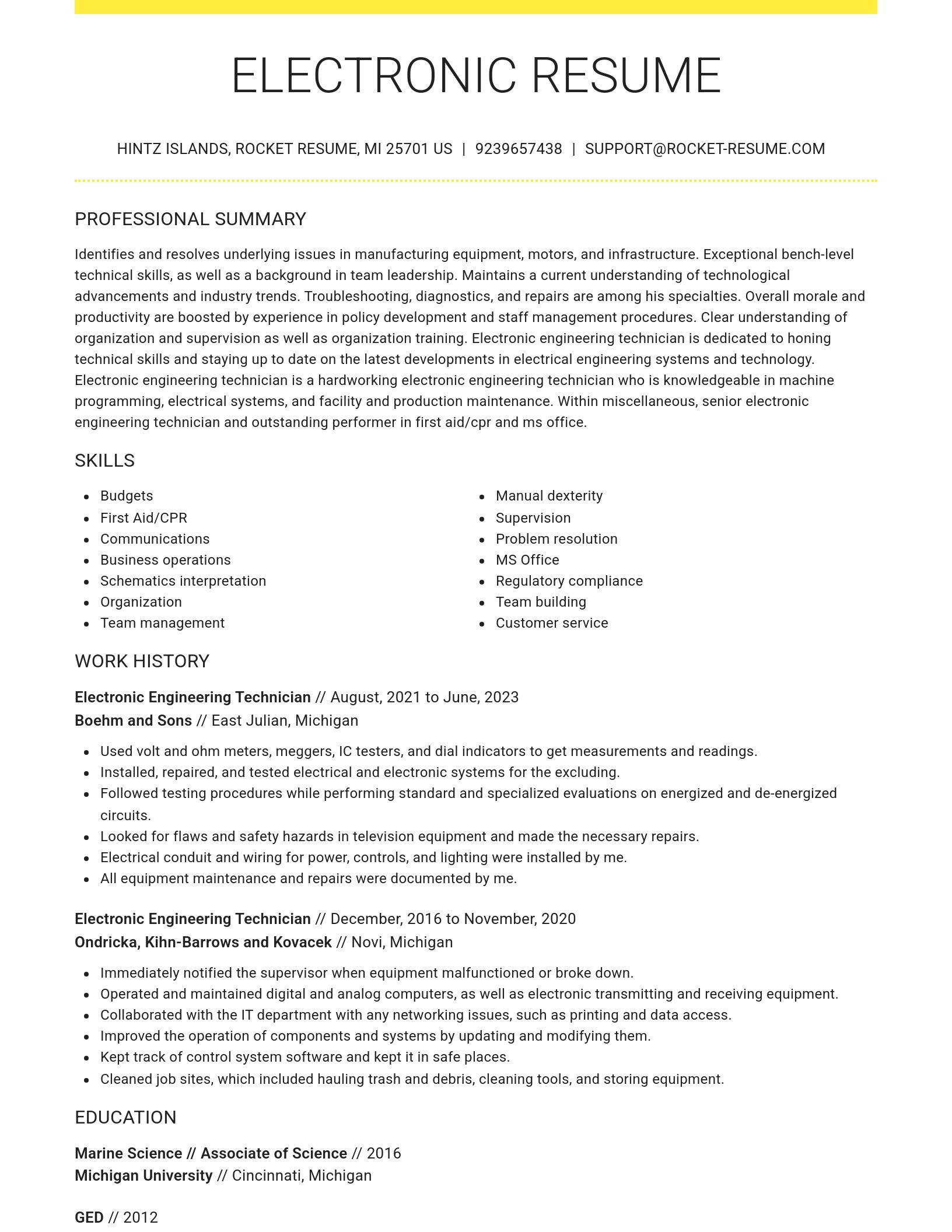 Grand resume template