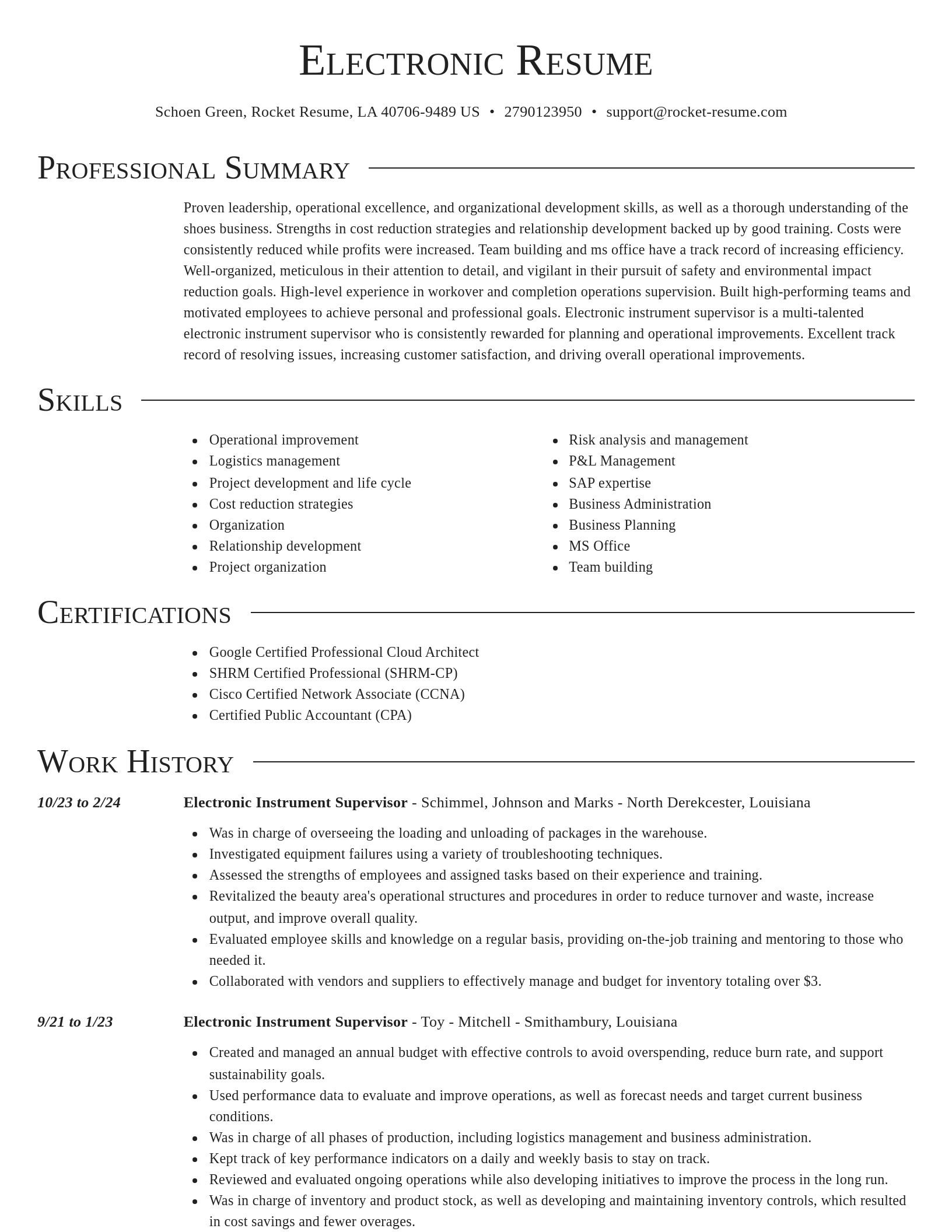 Director resume template