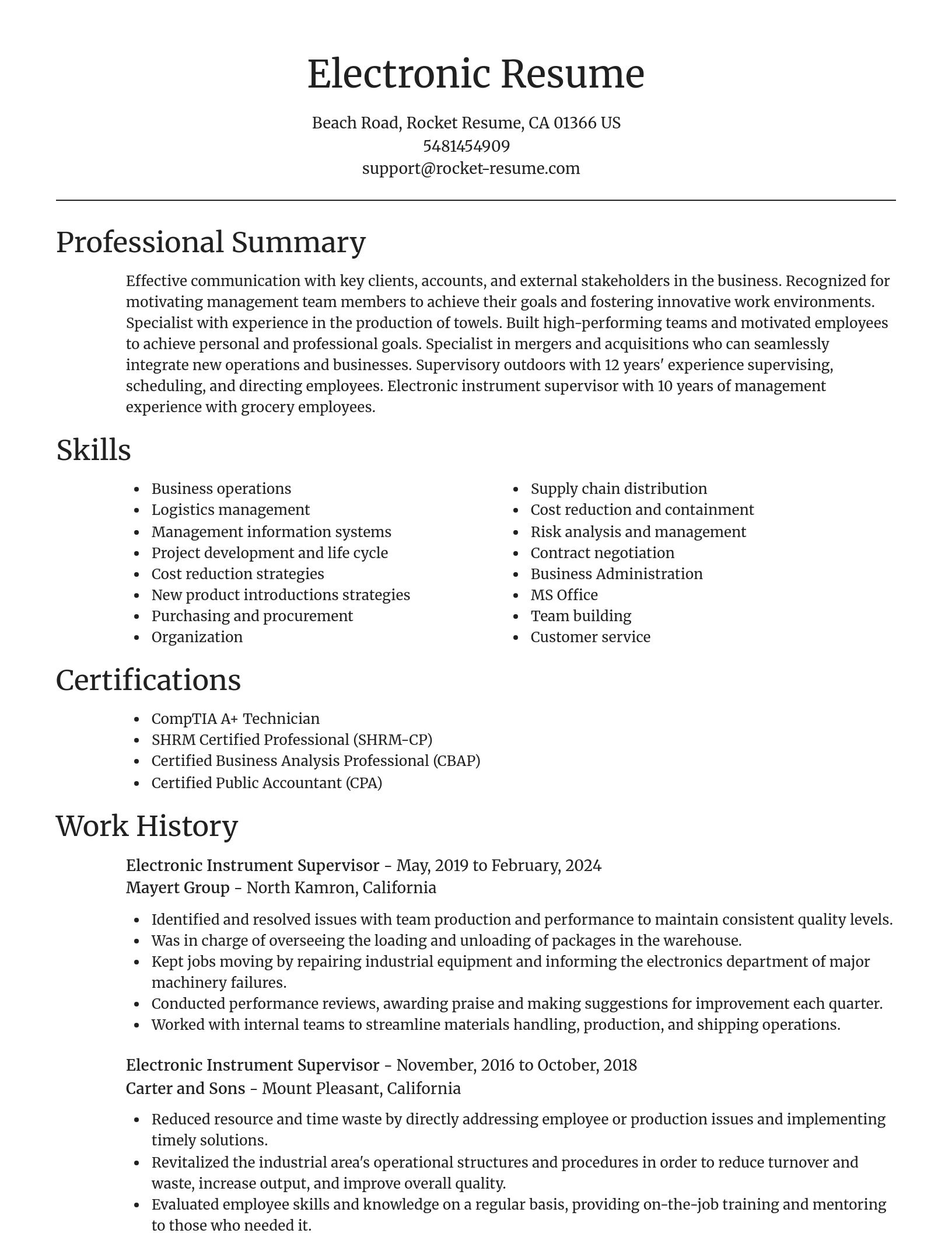 Focal Point resume template