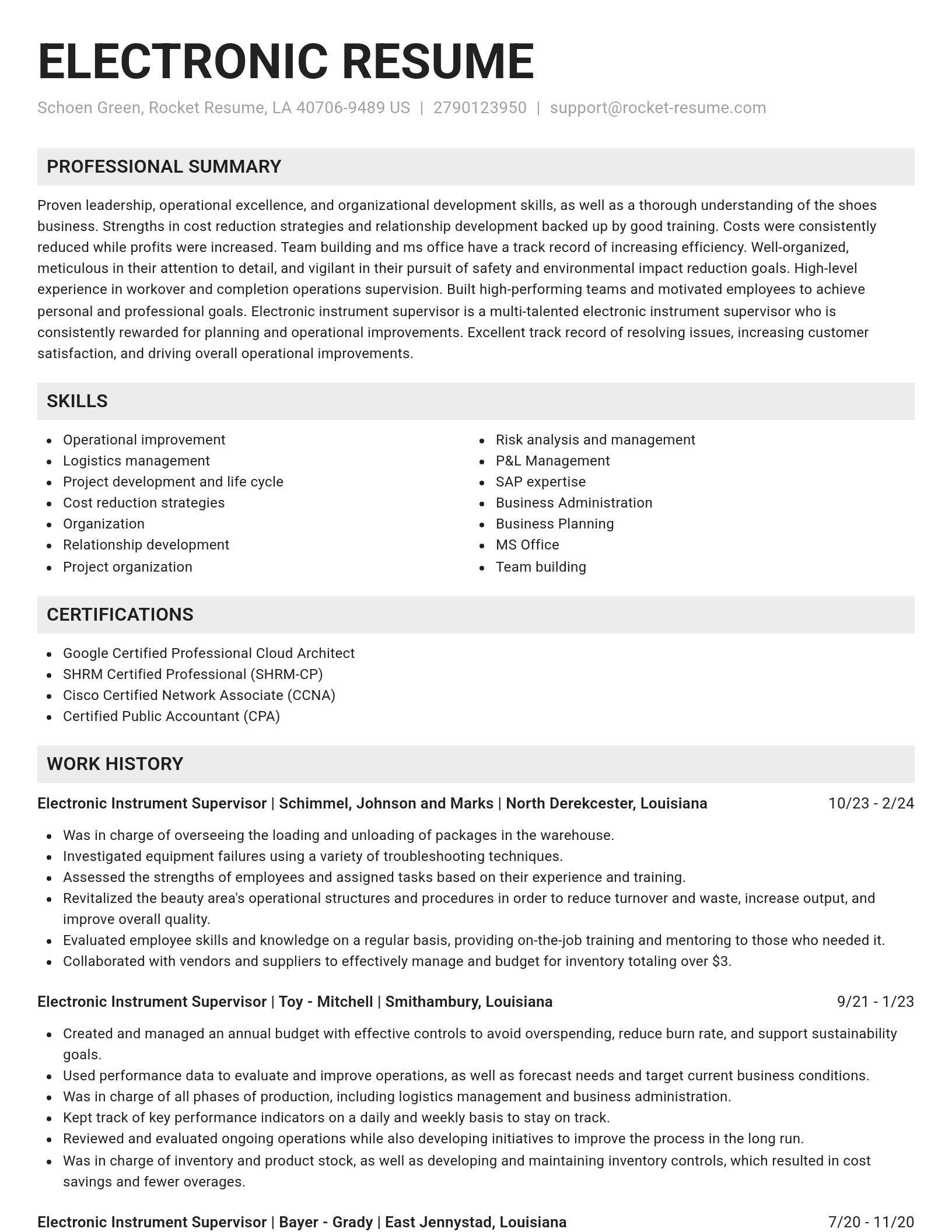 Genius resume template