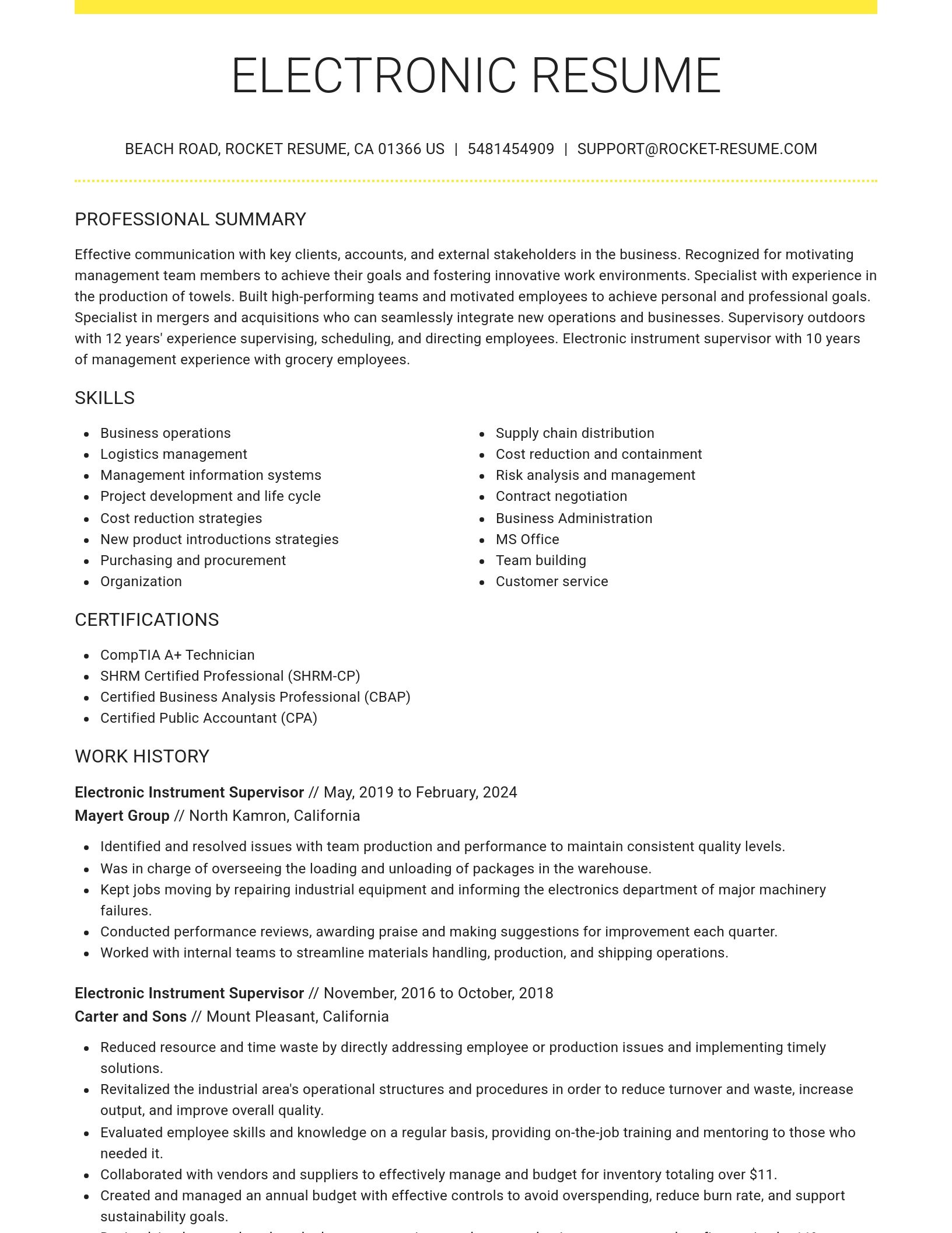 Grand resume template