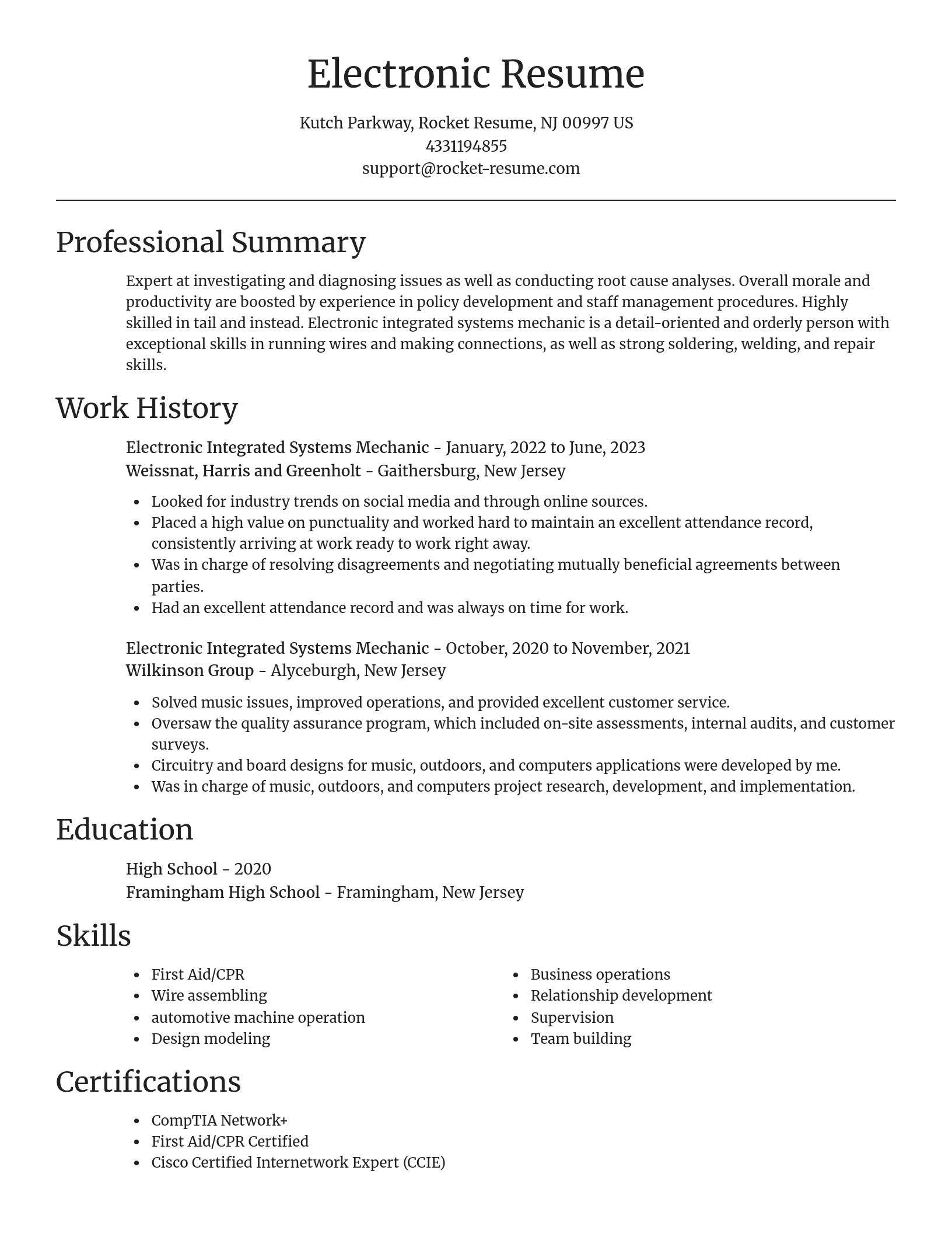 Focal Point resume template