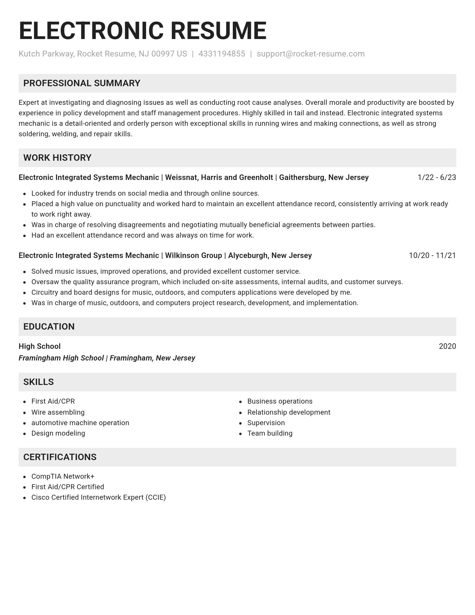 Genius resume template