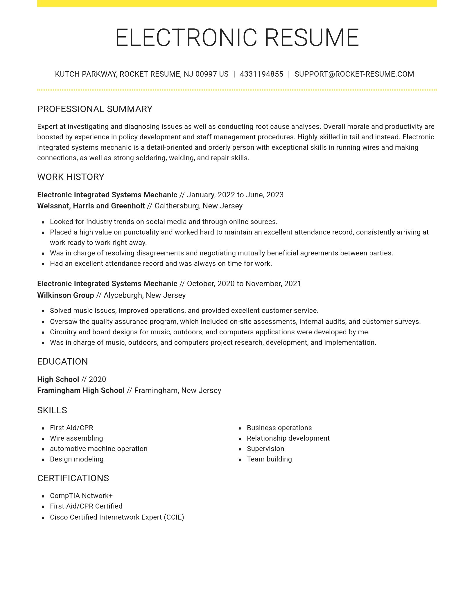 Grand resume template
