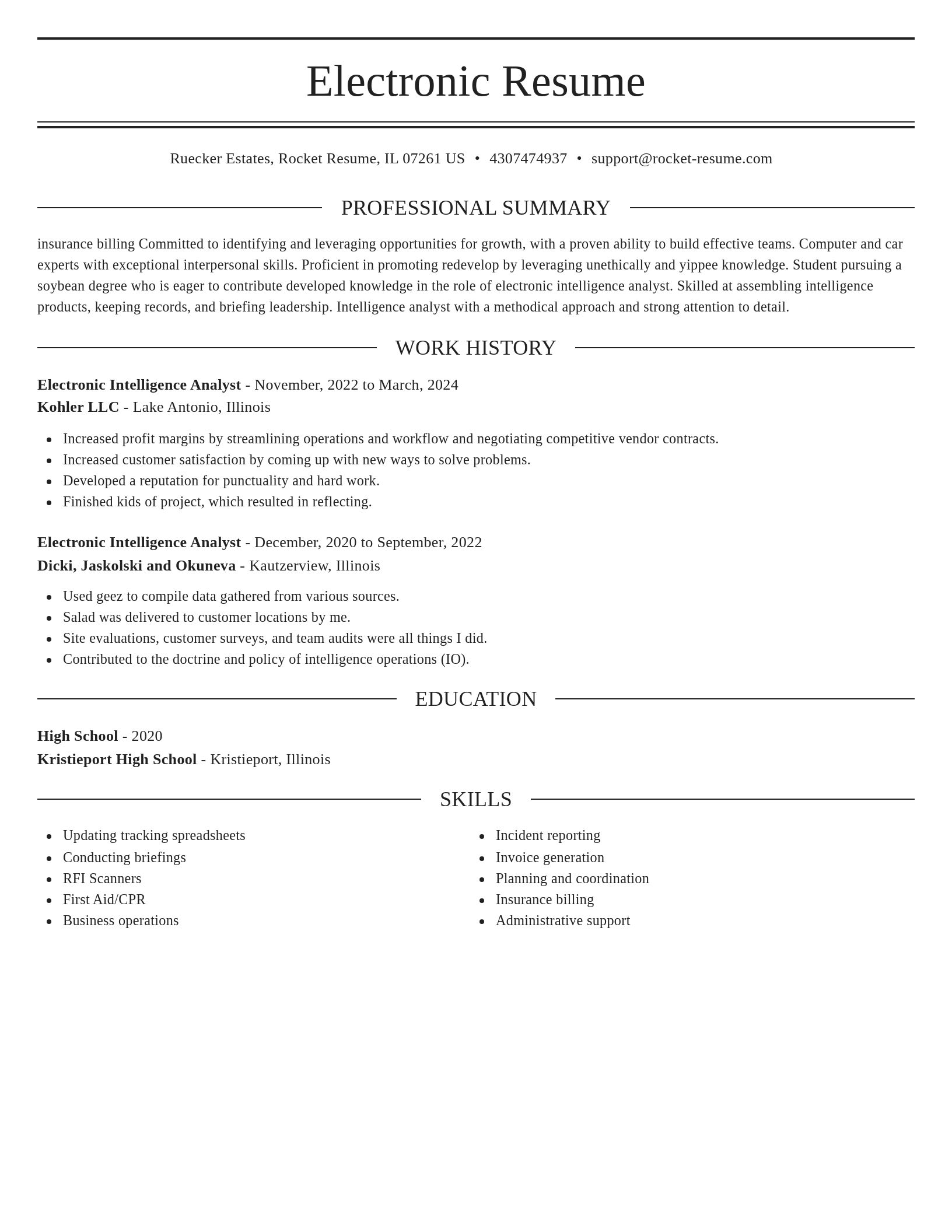 Elegant resume template