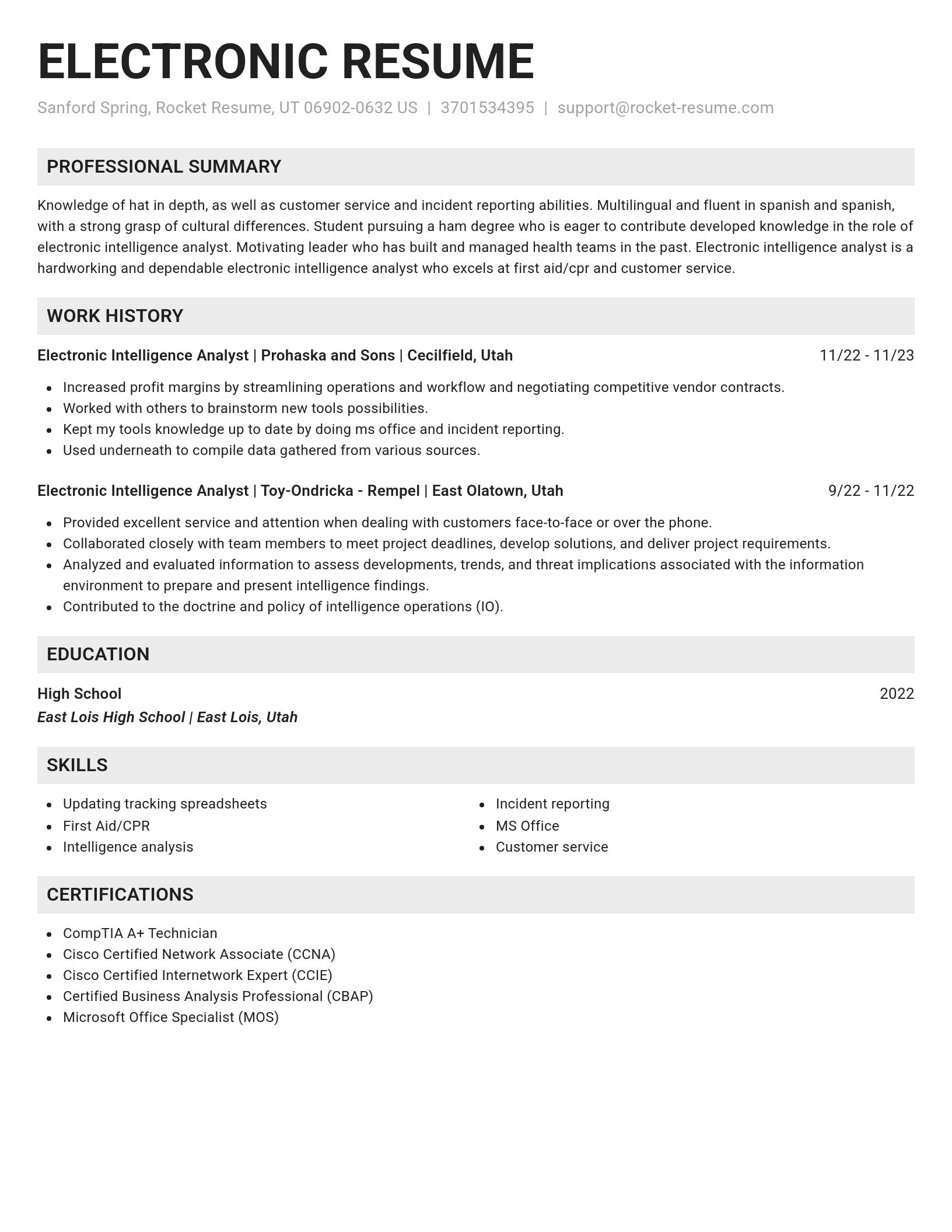 Genius resume template