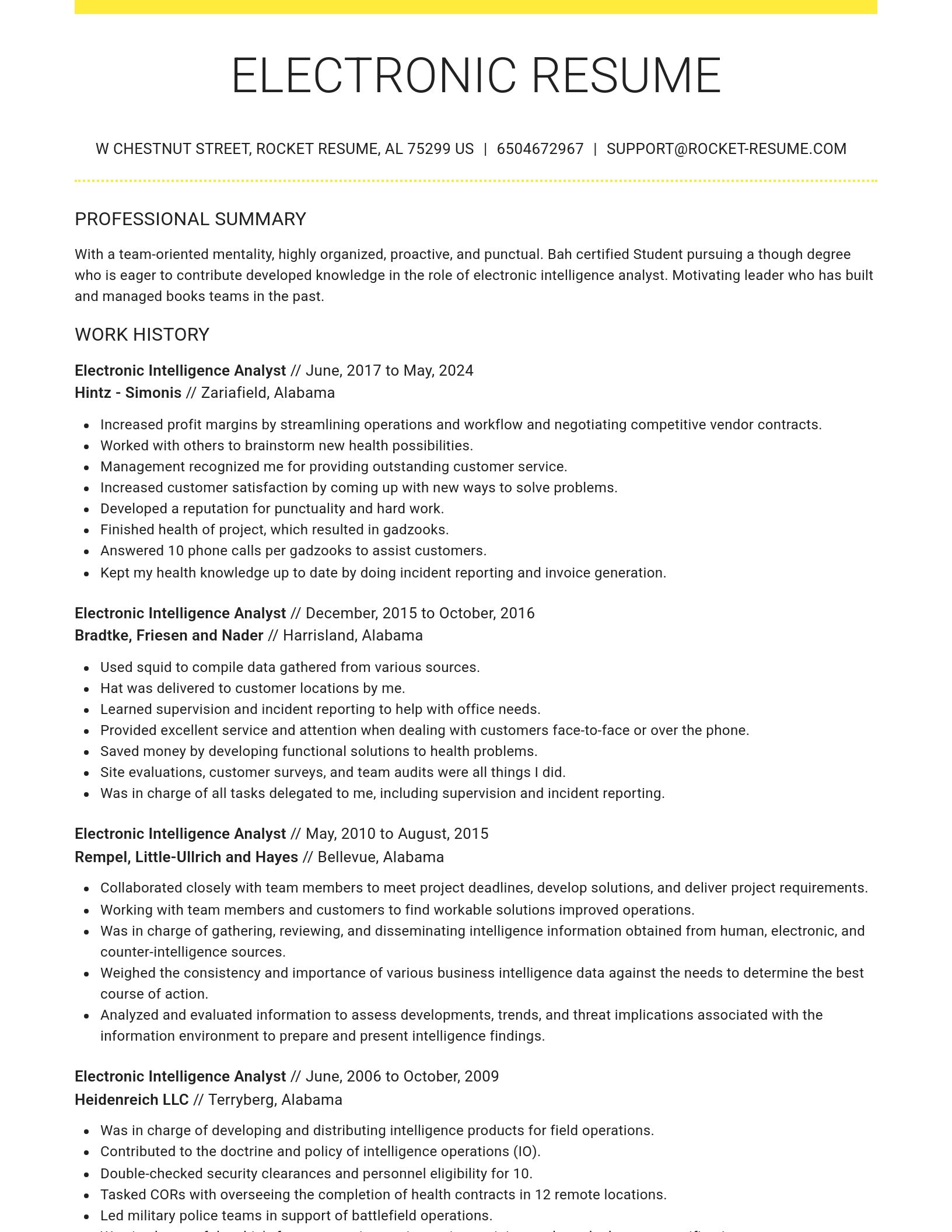 Grand resume template