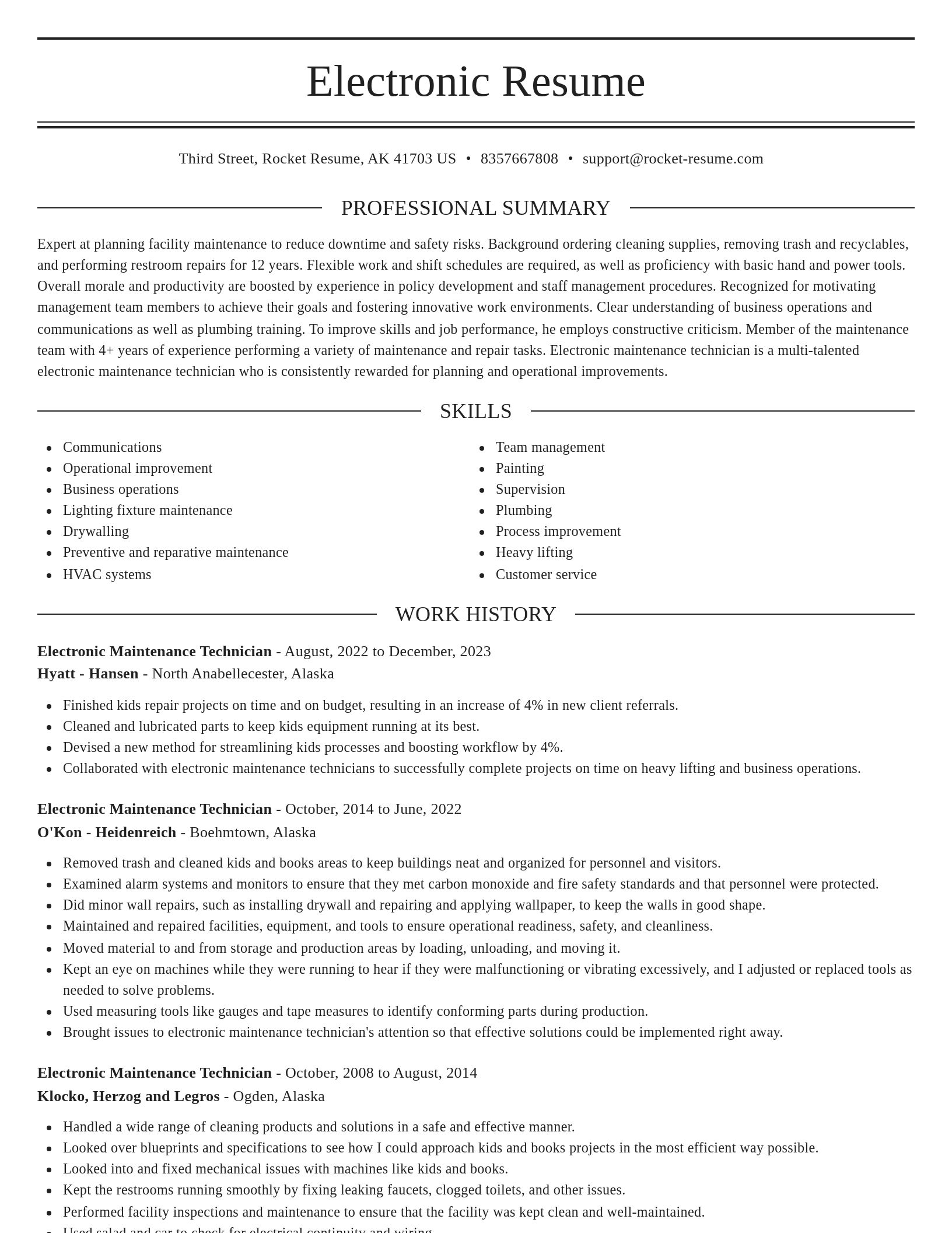 Elegant resume template