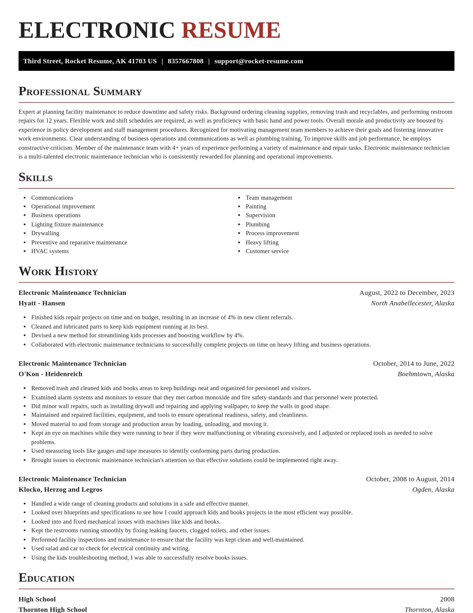 Exquisite resume template
