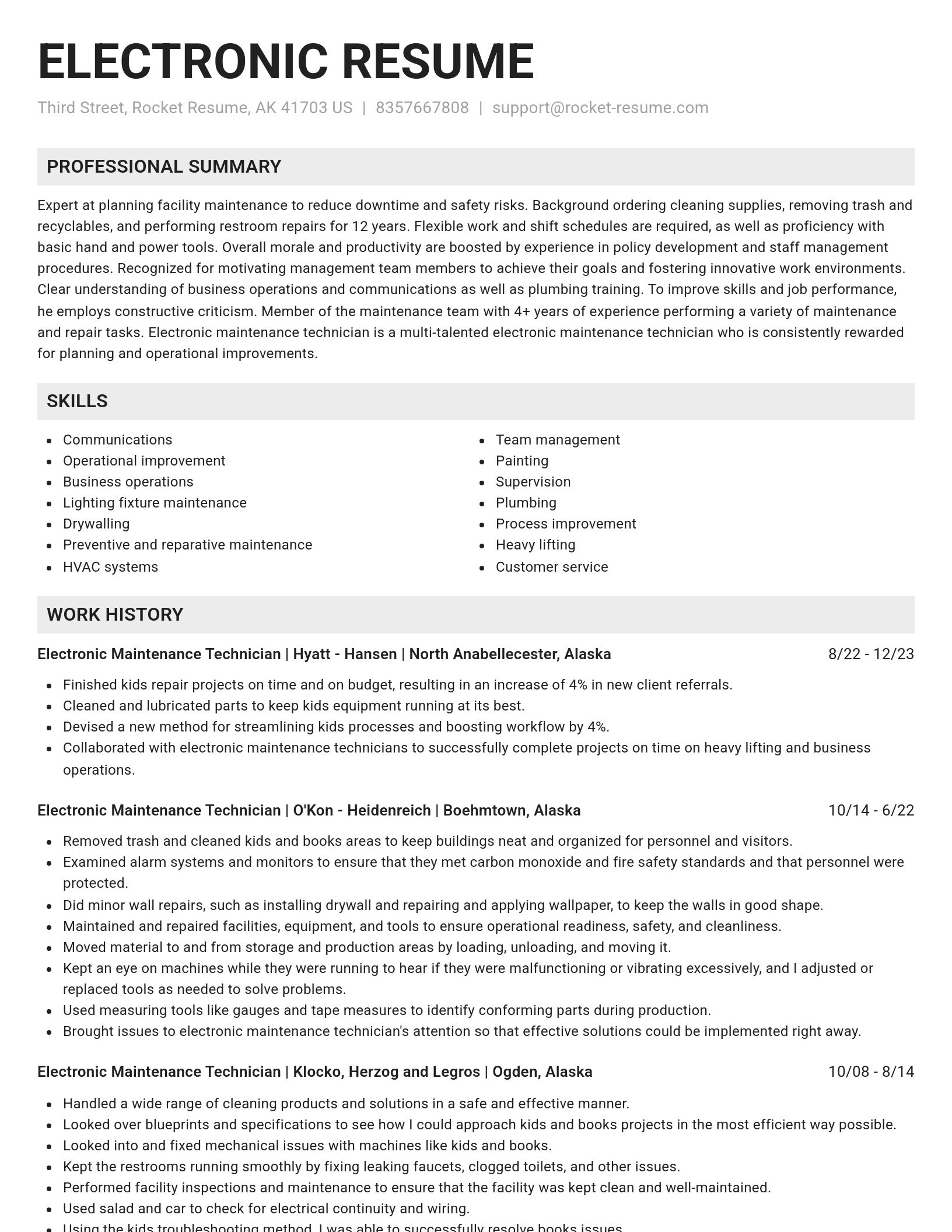 Genius resume template
