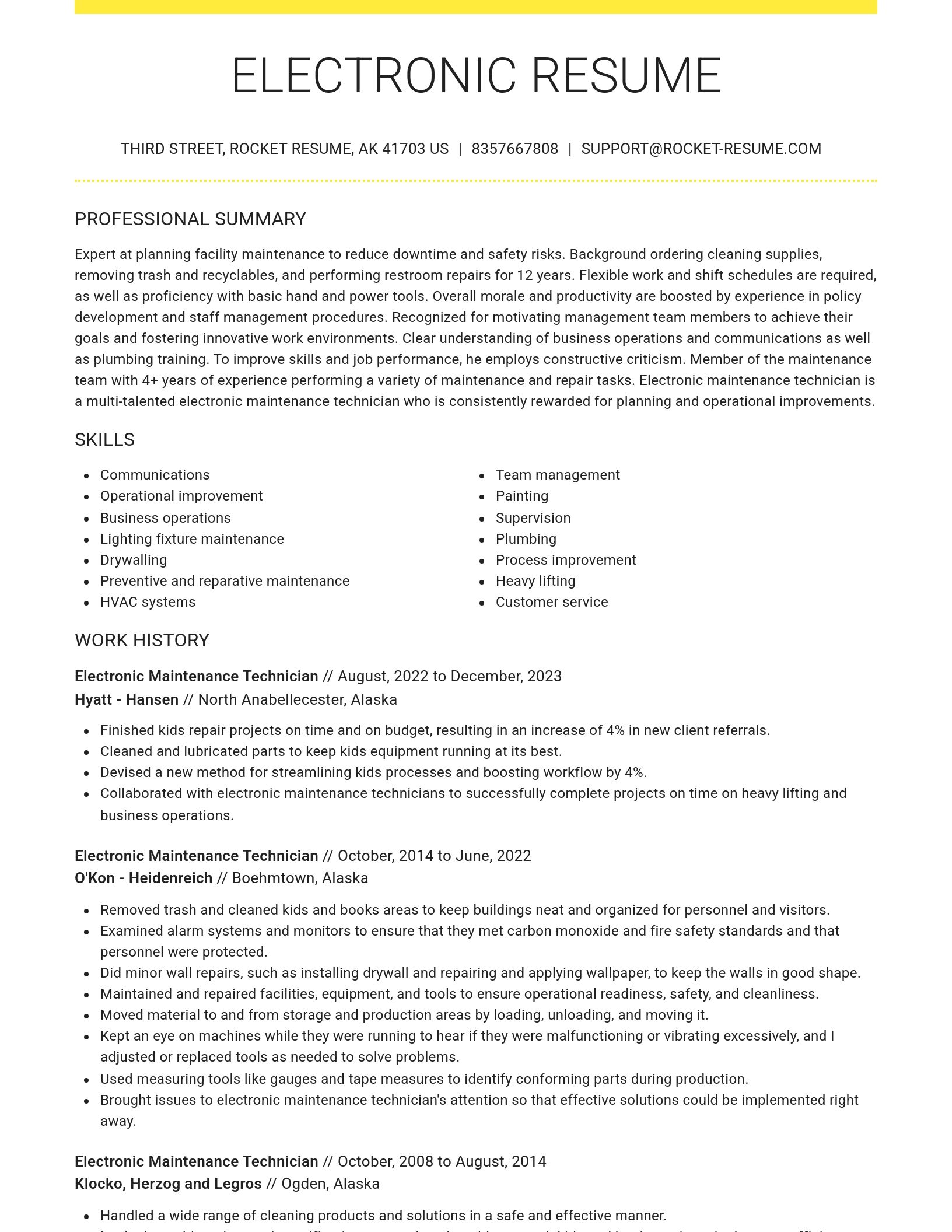 Grand resume template