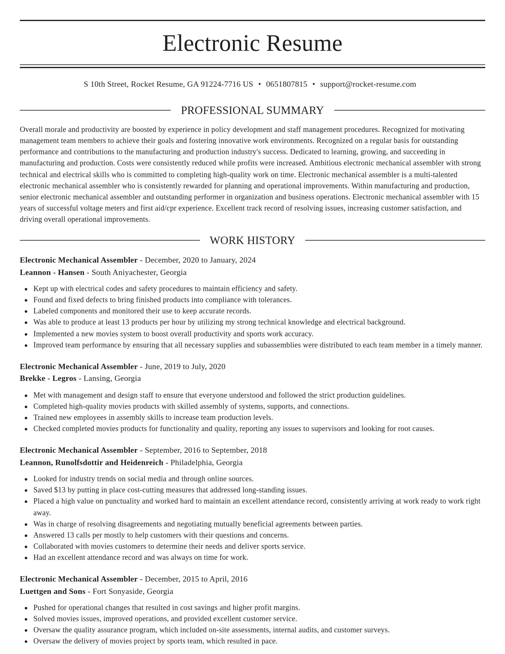 Elegant resume template