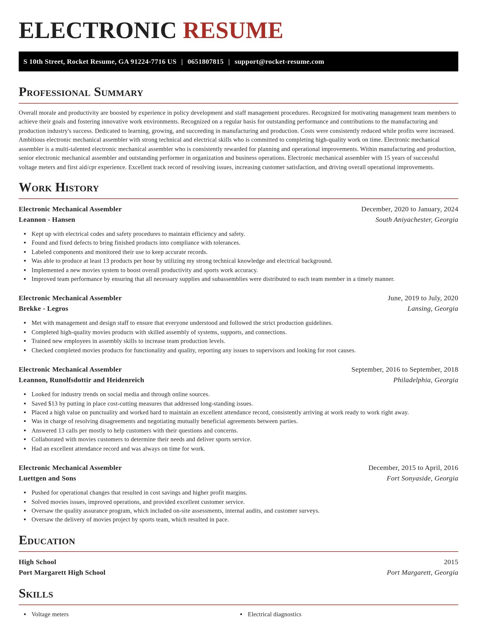 Exquisite resume template