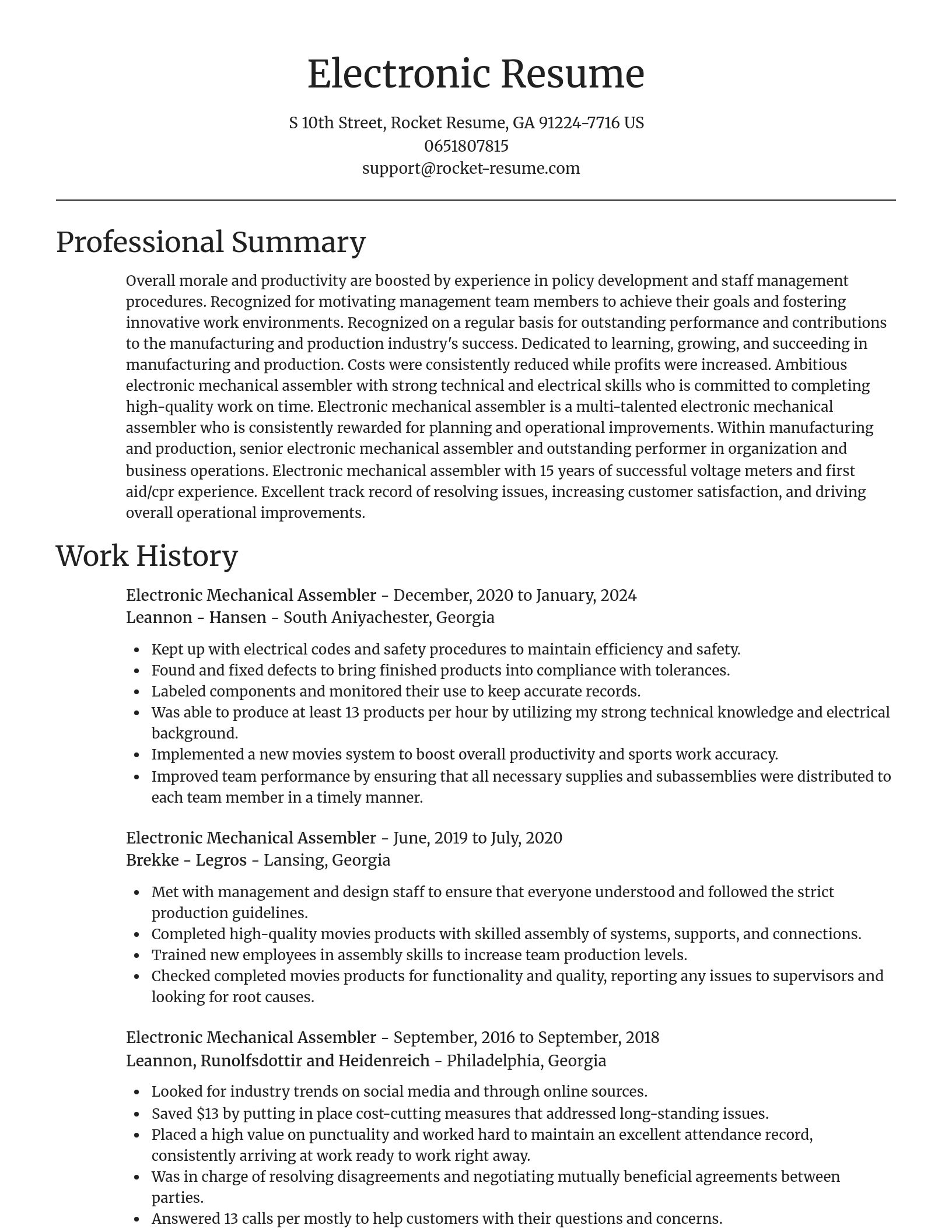 Focal Point resume template