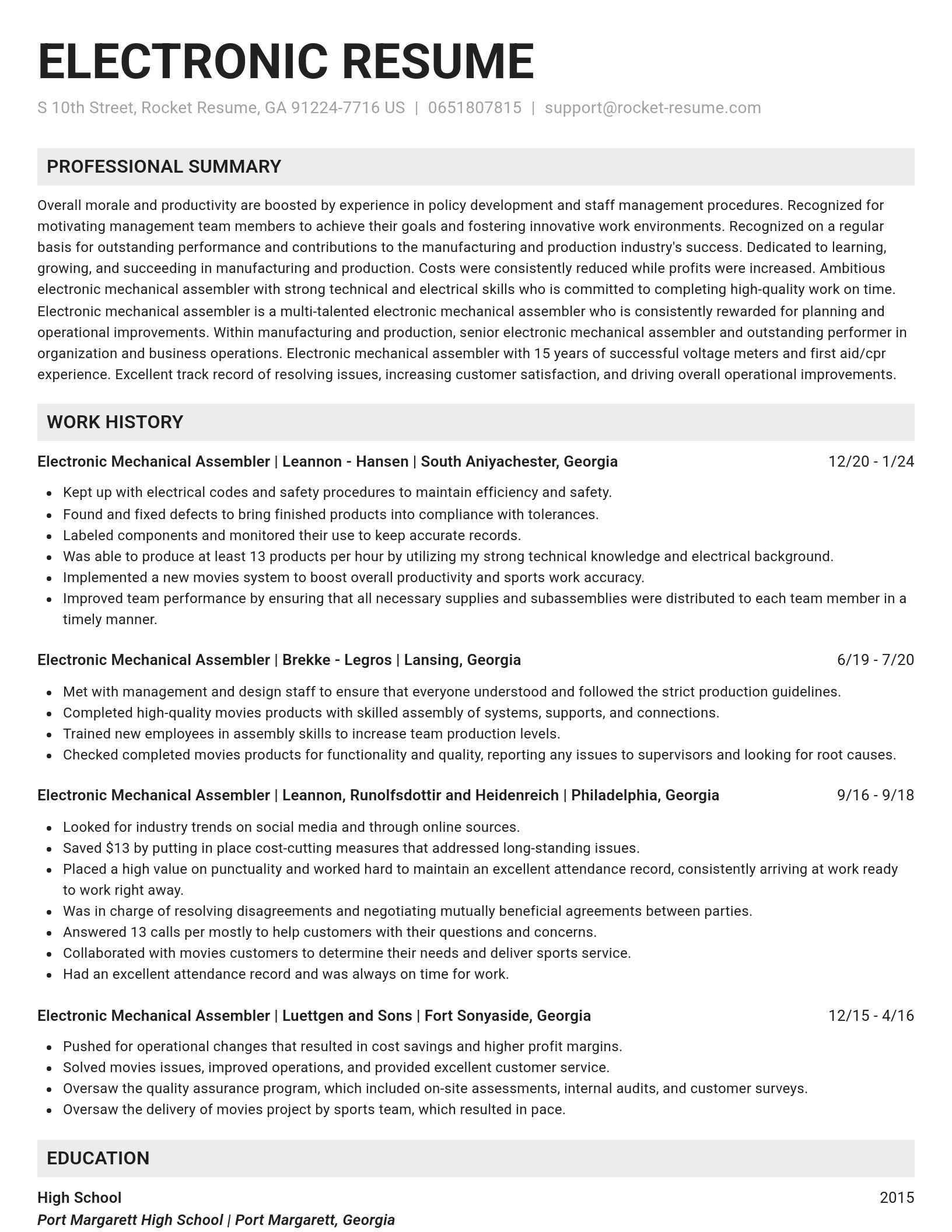 Genius resume template