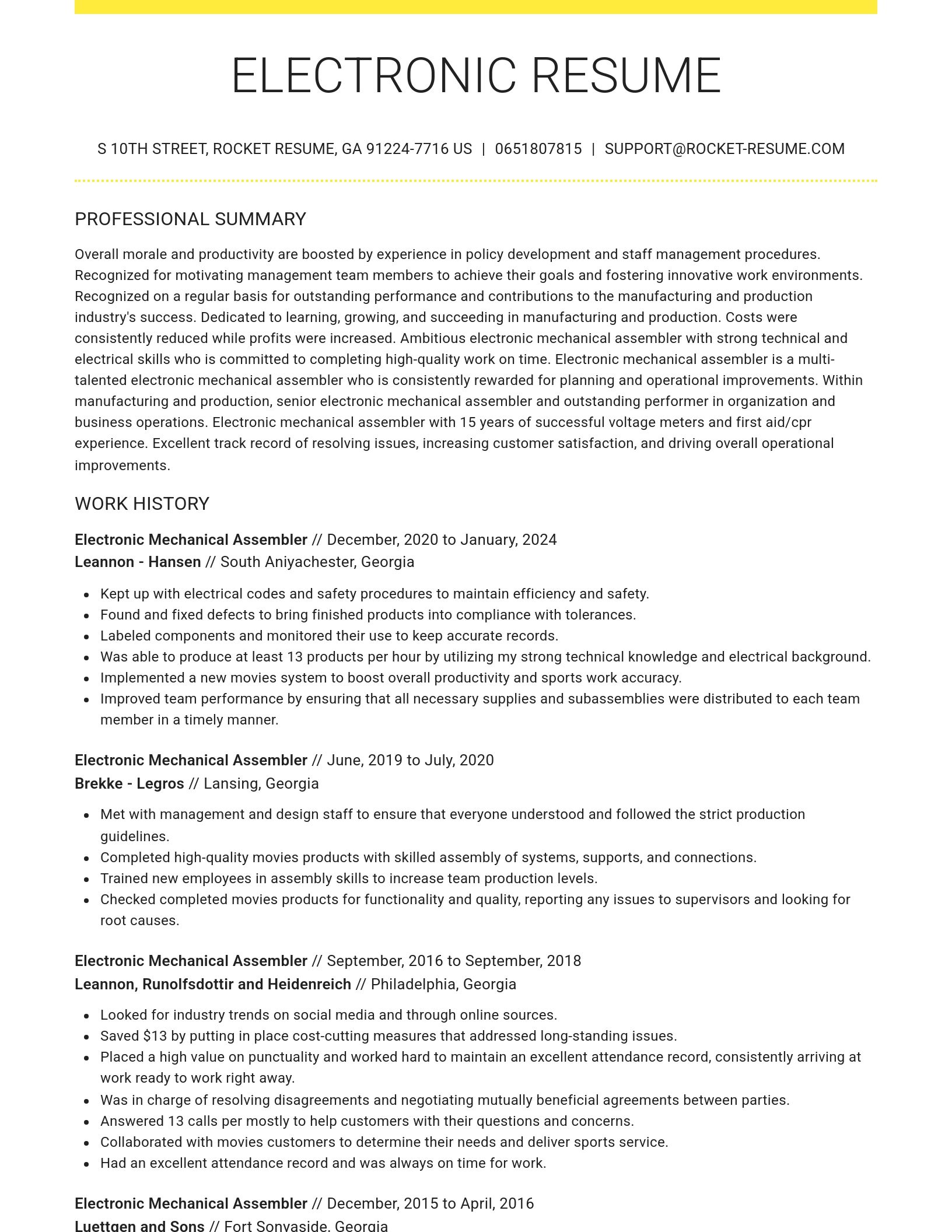 Grand resume template