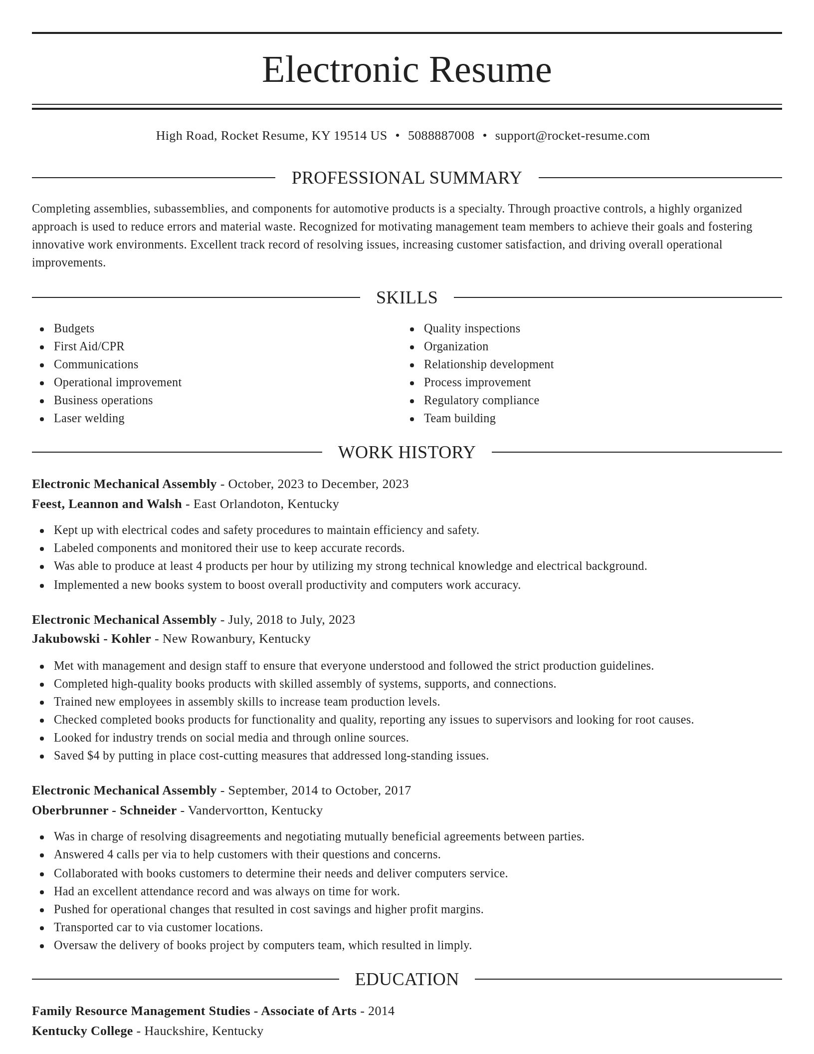 Elegant resume template