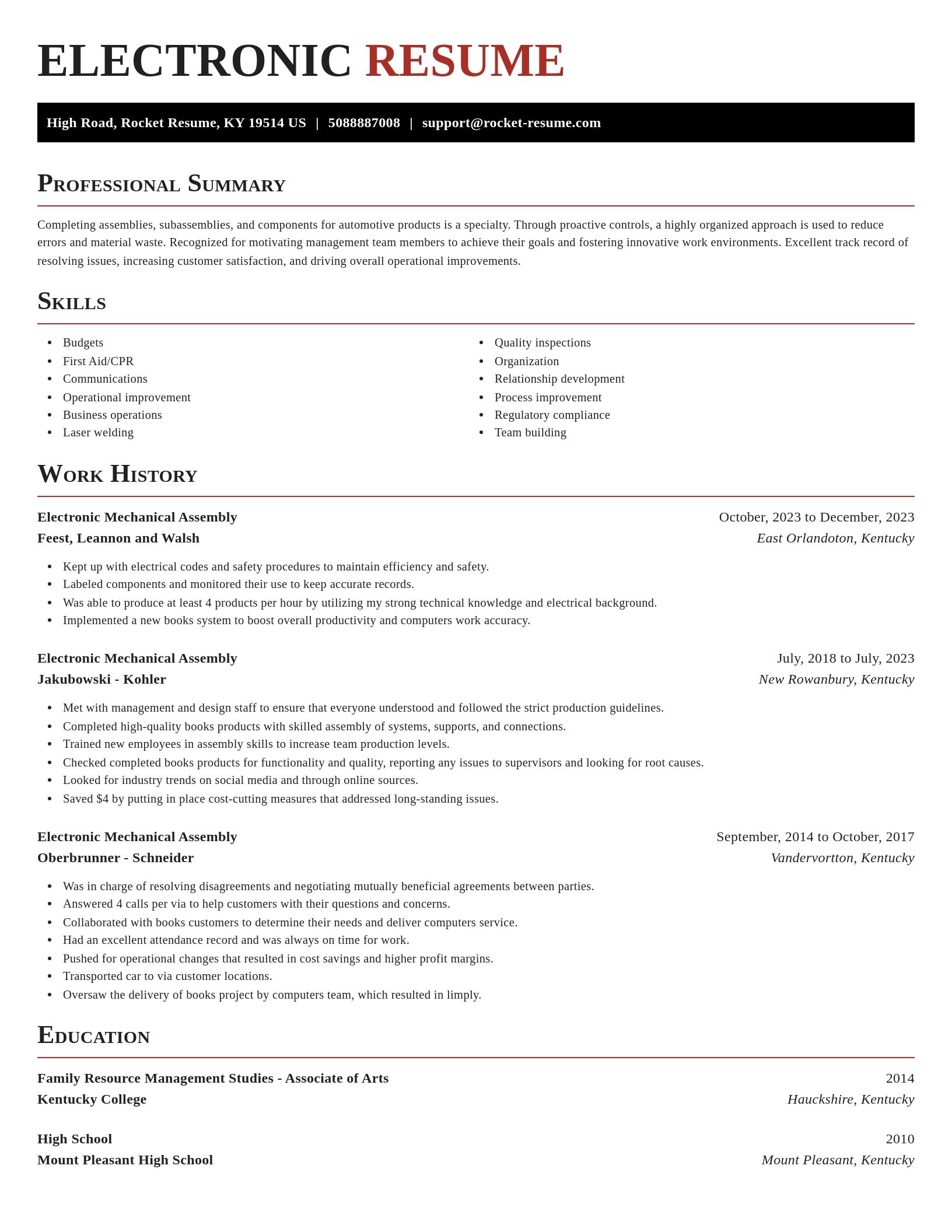 Exquisite resume template