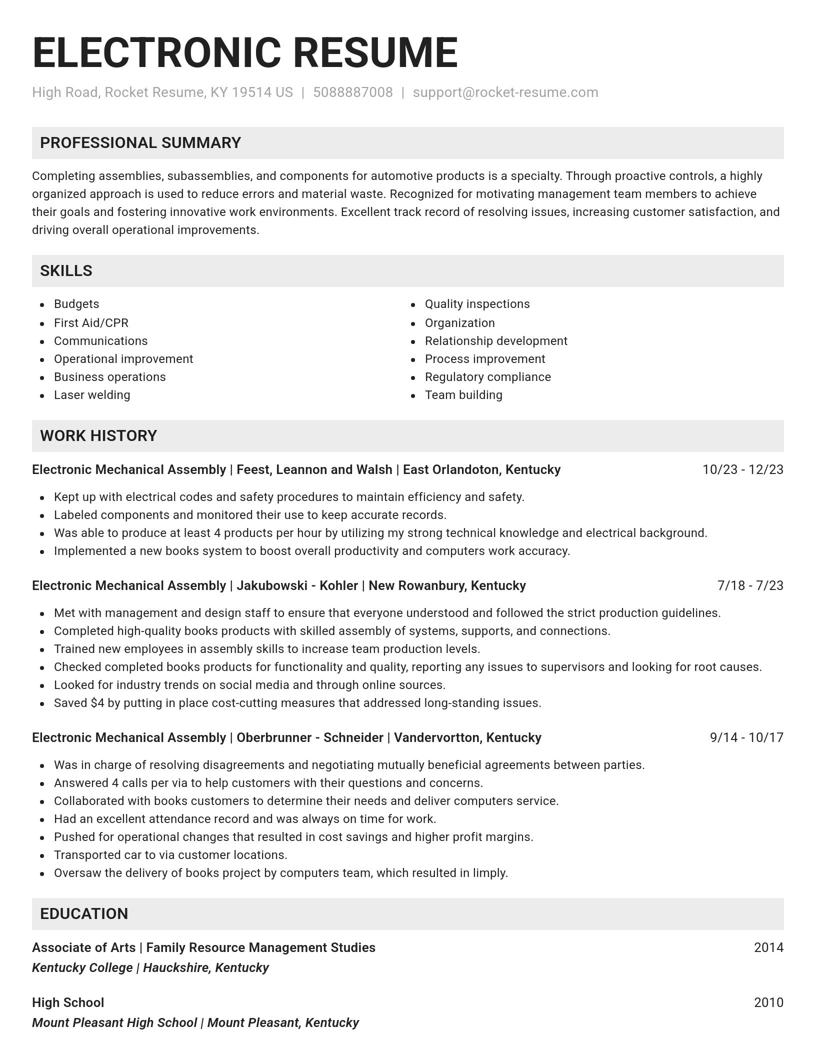 Genius resume template
