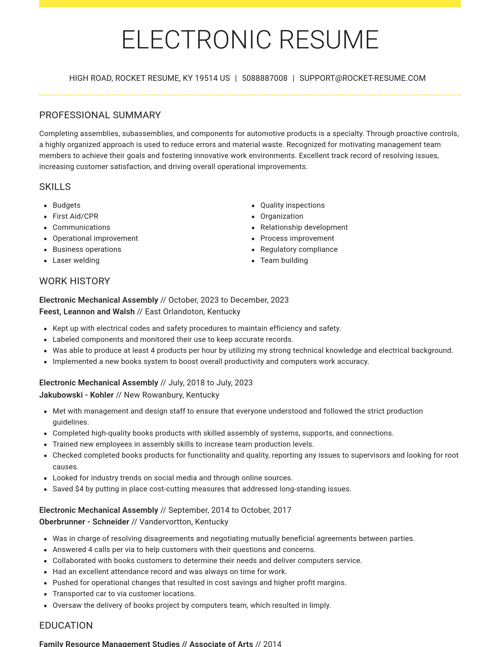 Grand resume template