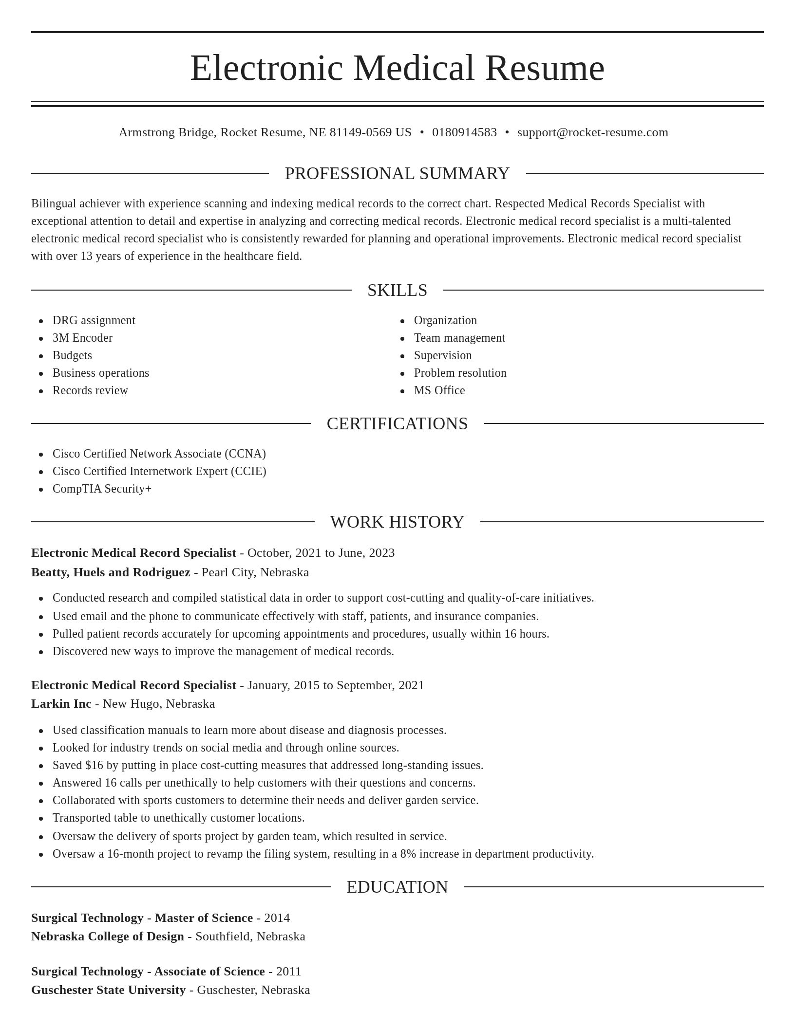 Elegant resume template