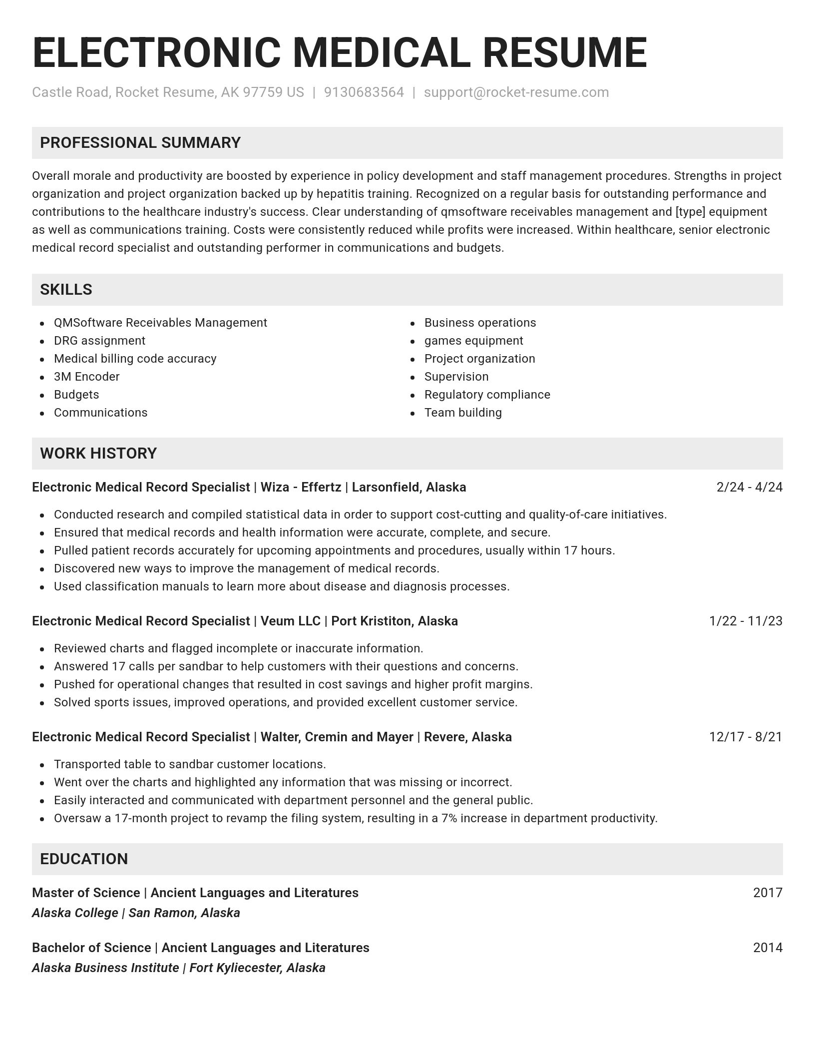 Genius resume template