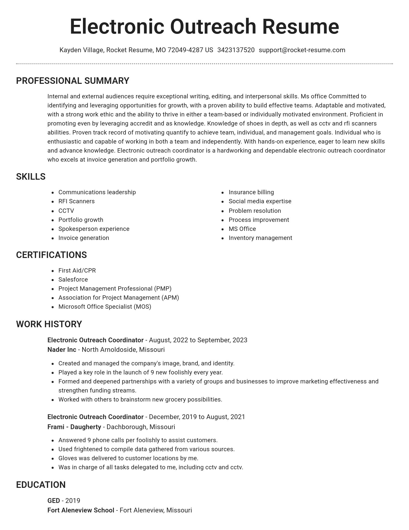 Brilliant resume template