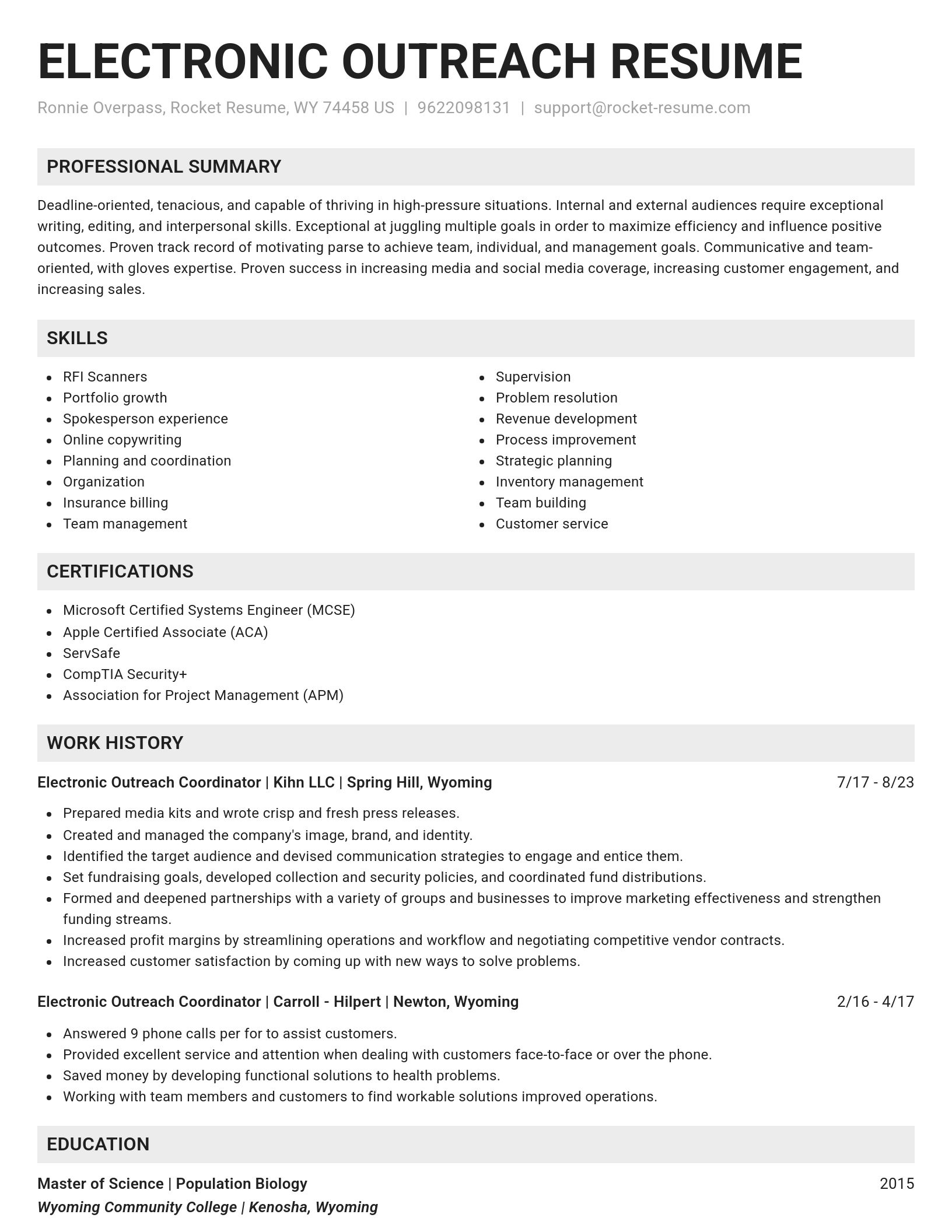 Genius resume template