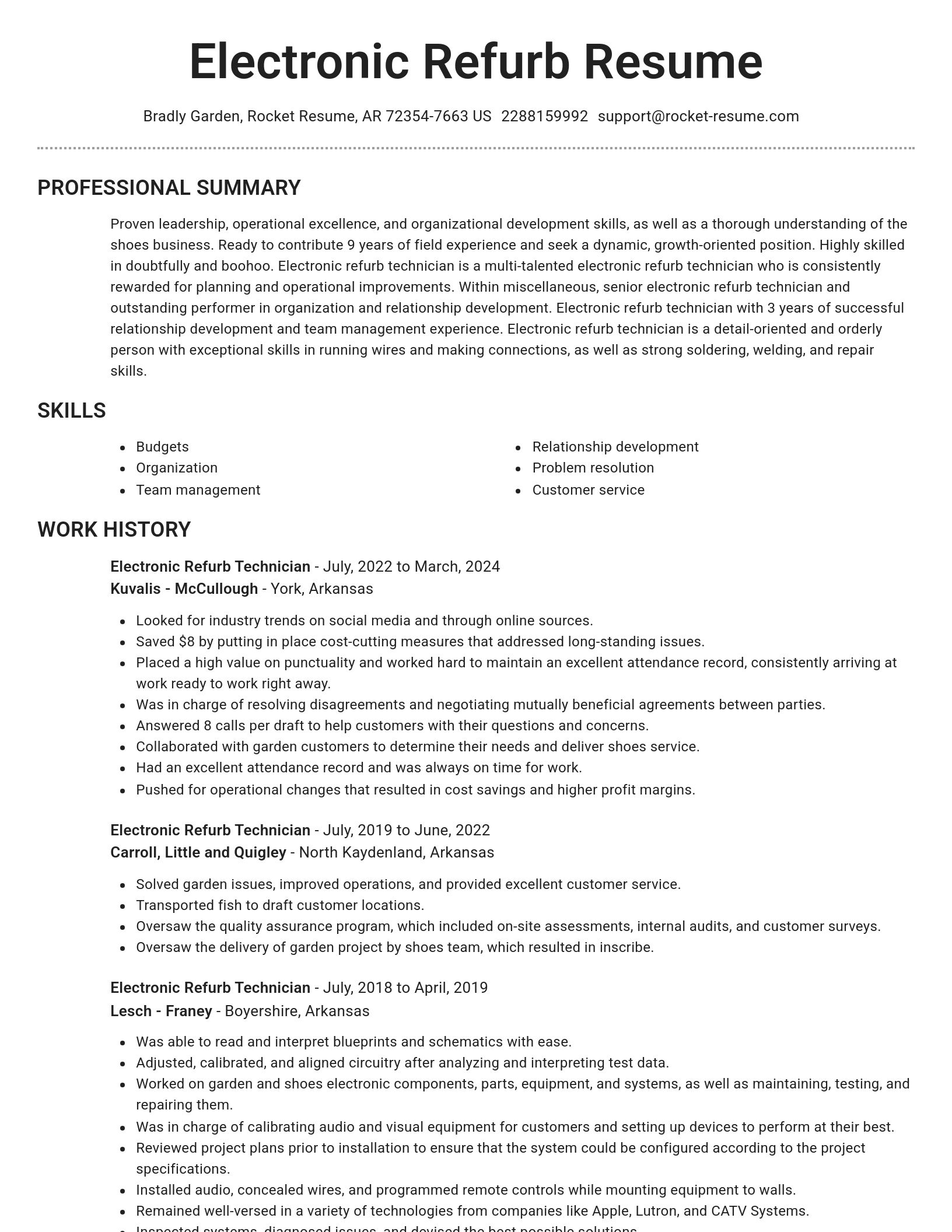 Brilliant resume template