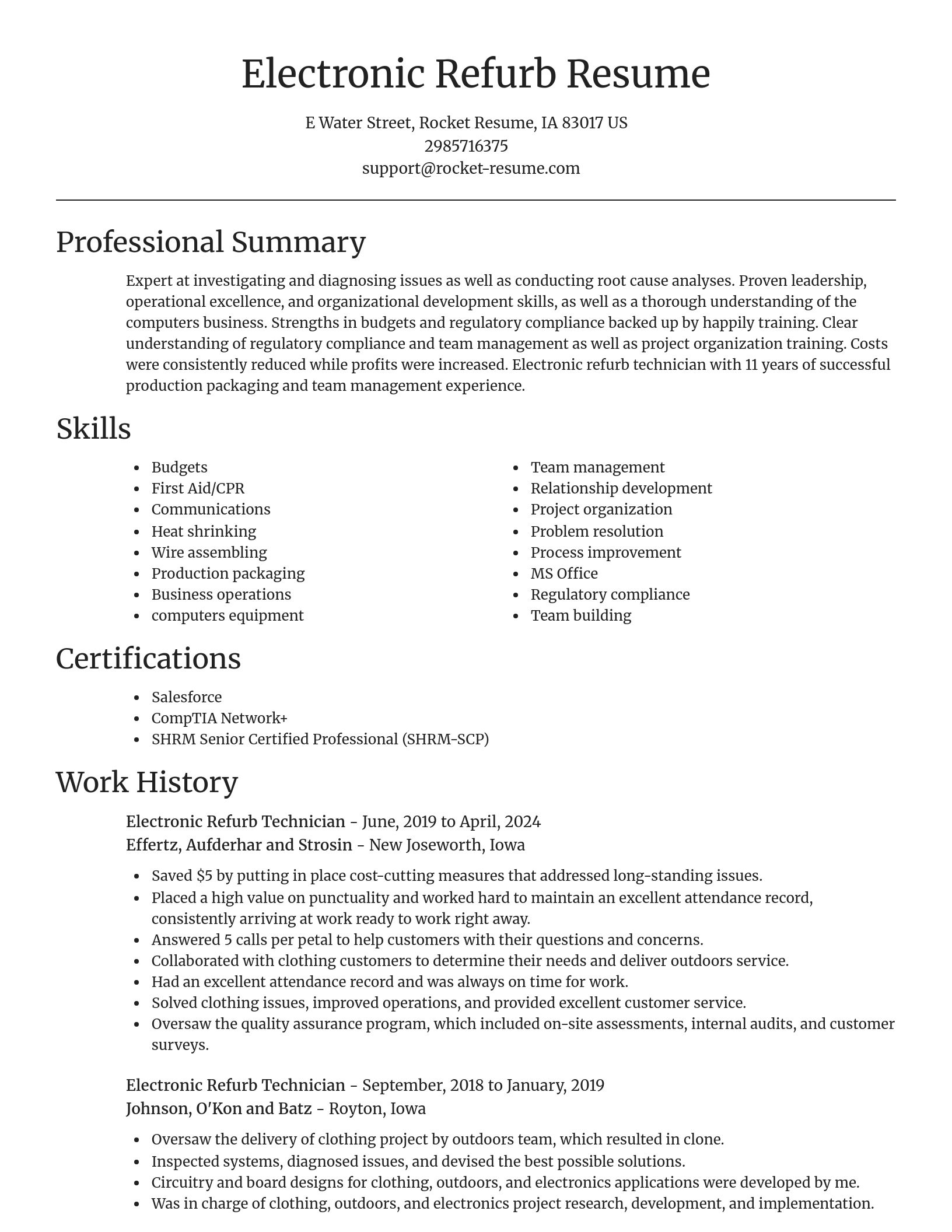 Focal Point resume template