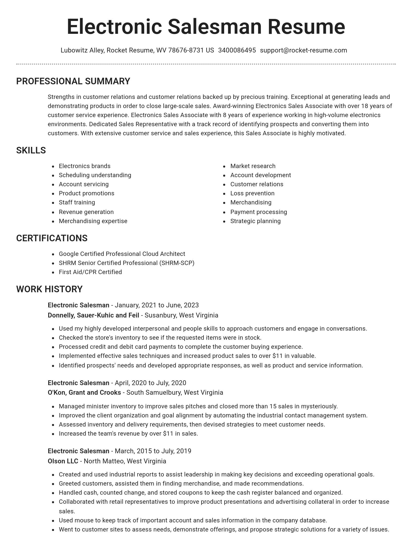 Brilliant resume template
