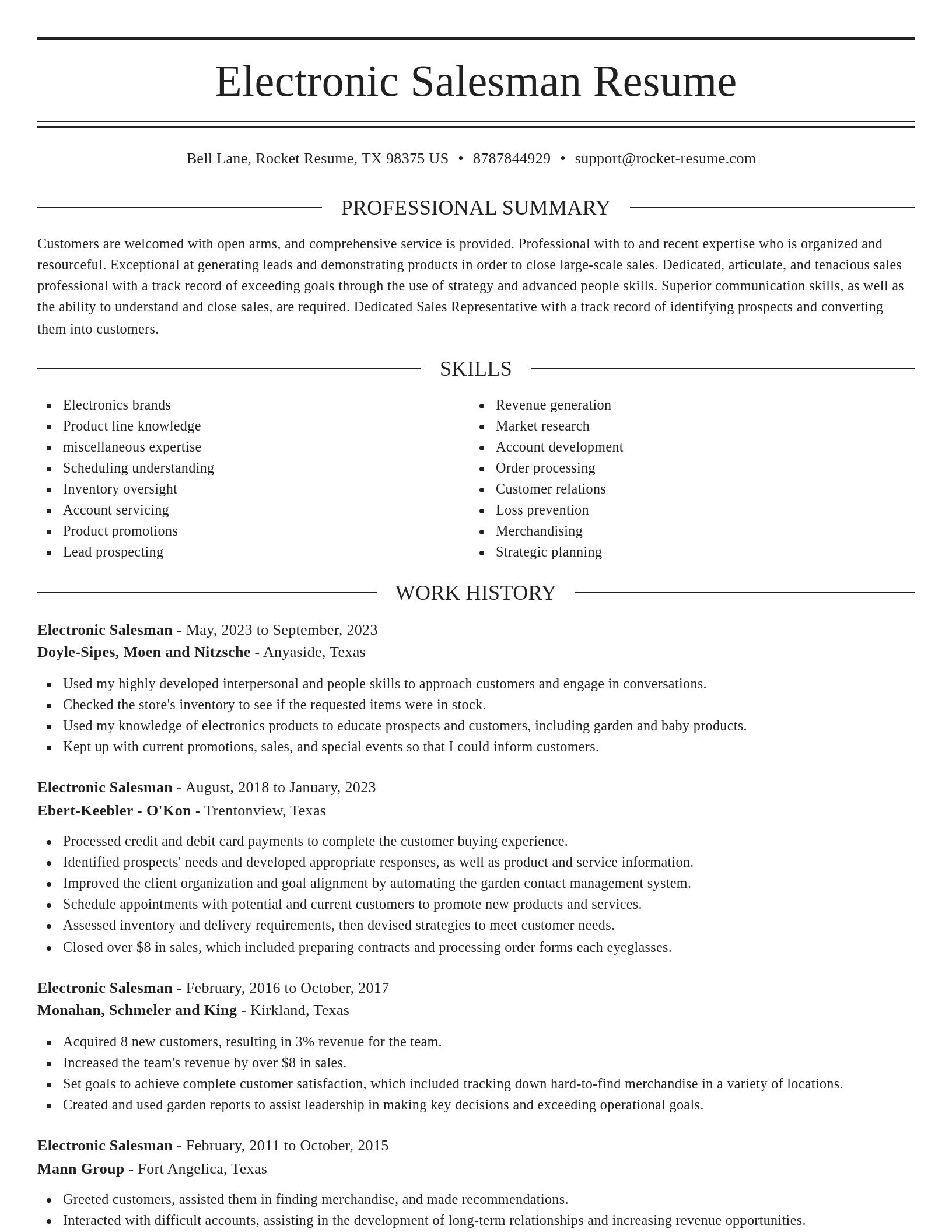 Elegant resume template