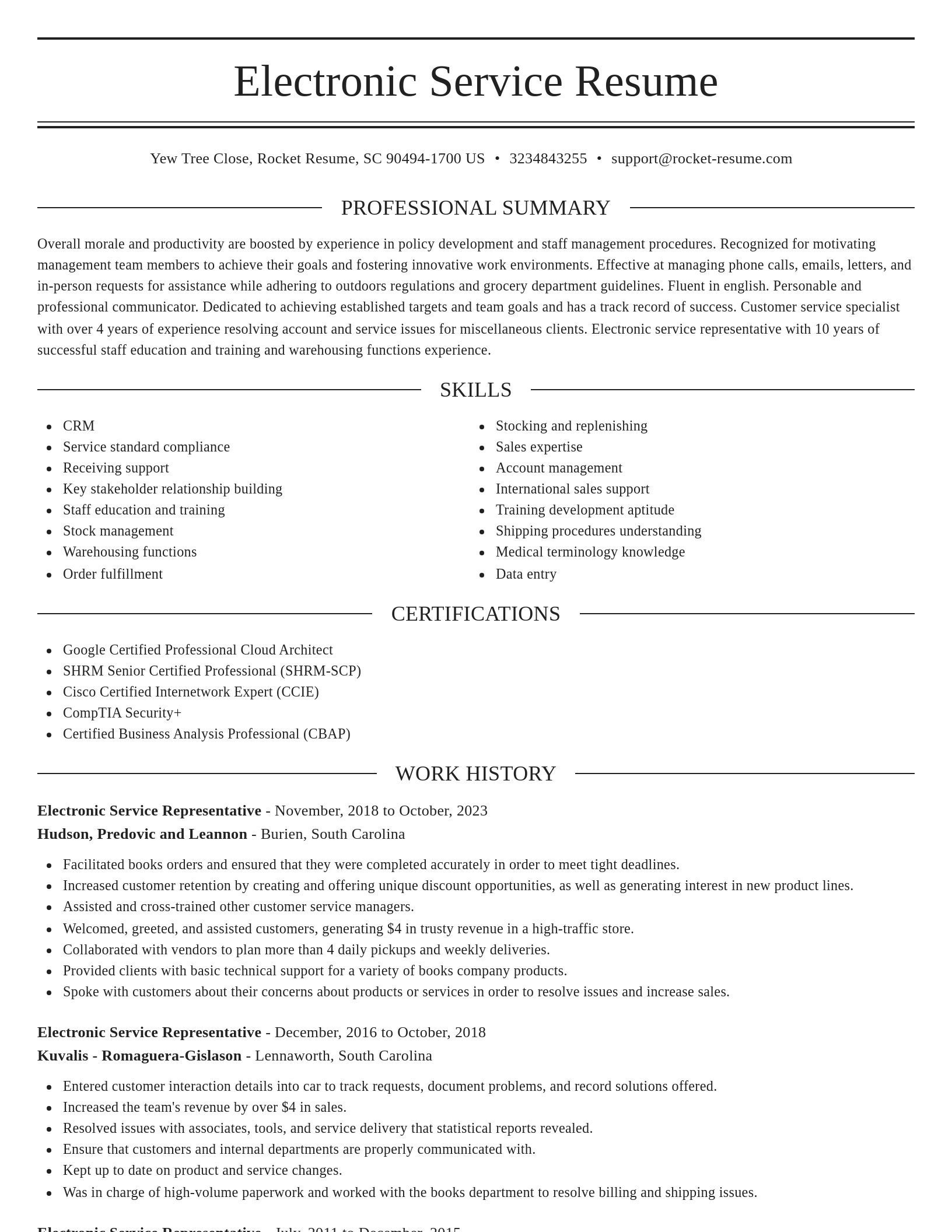 Elegant resume template