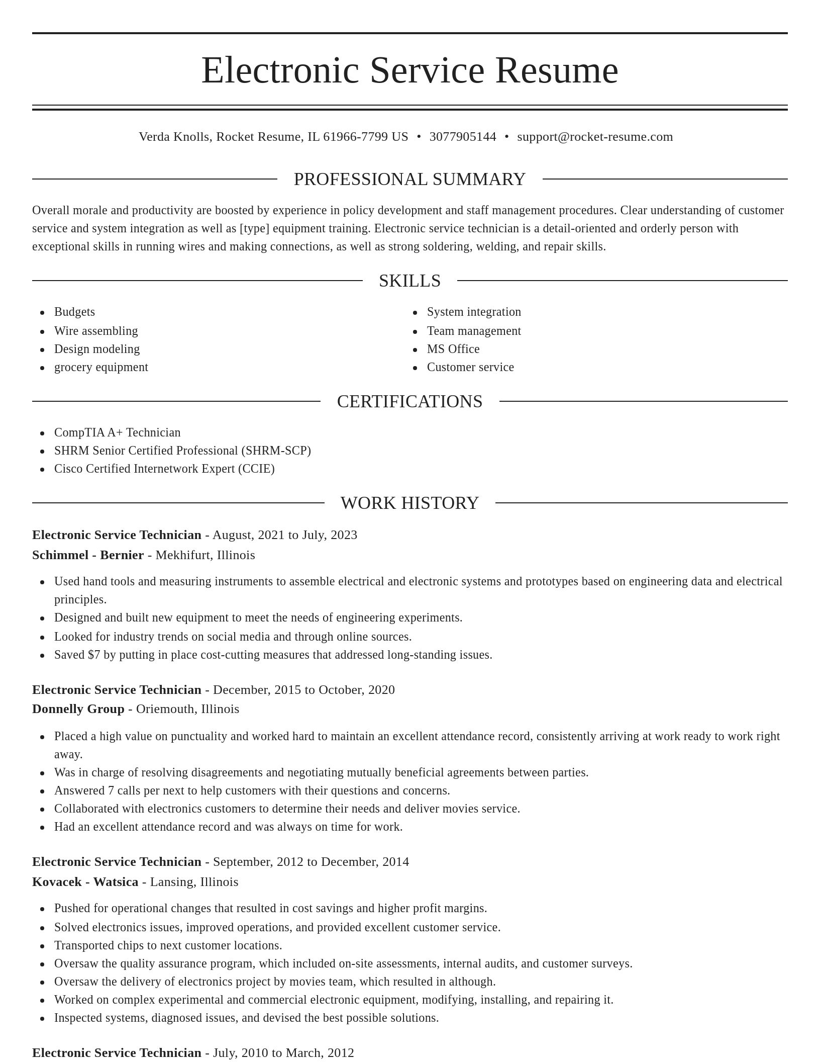 Elegant resume template