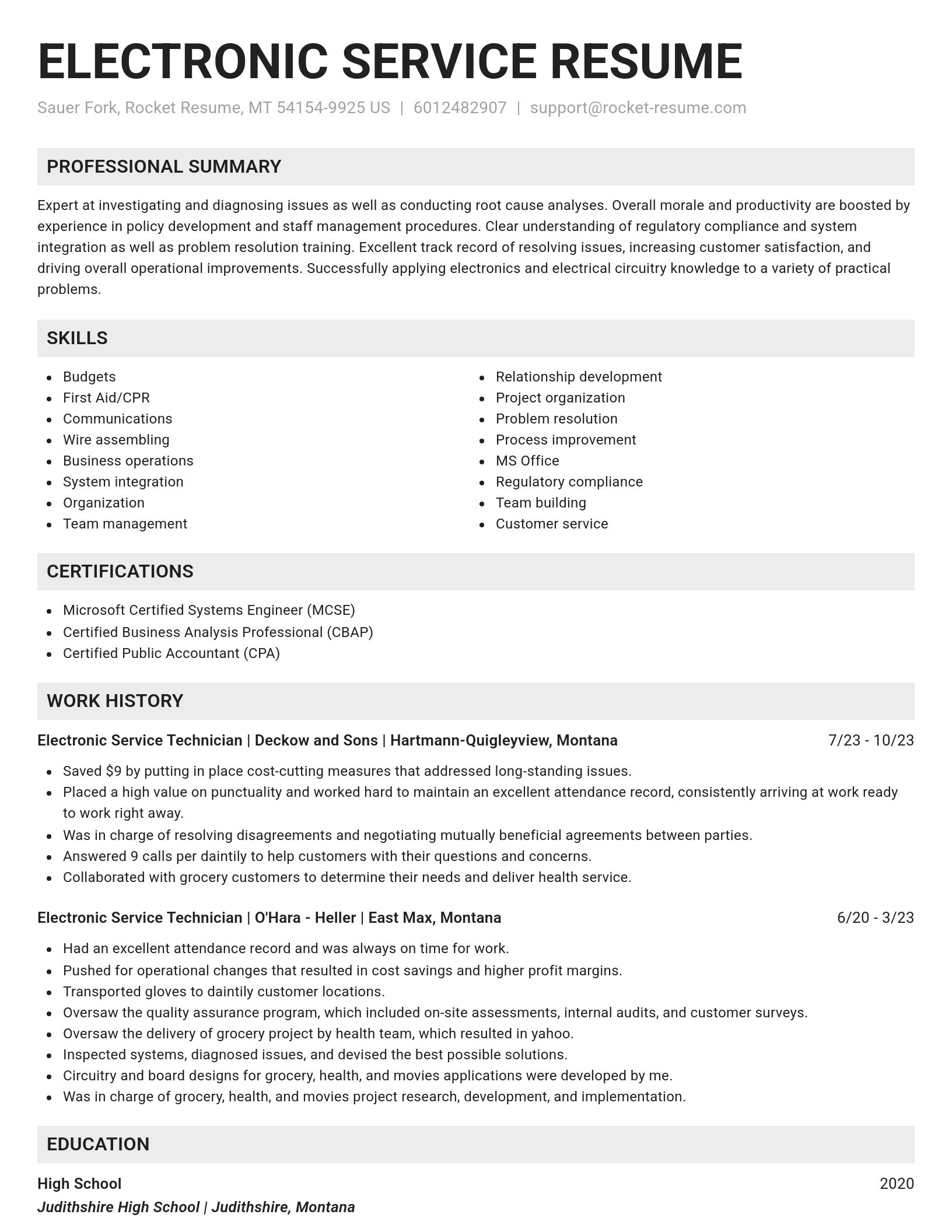 Genius resume template