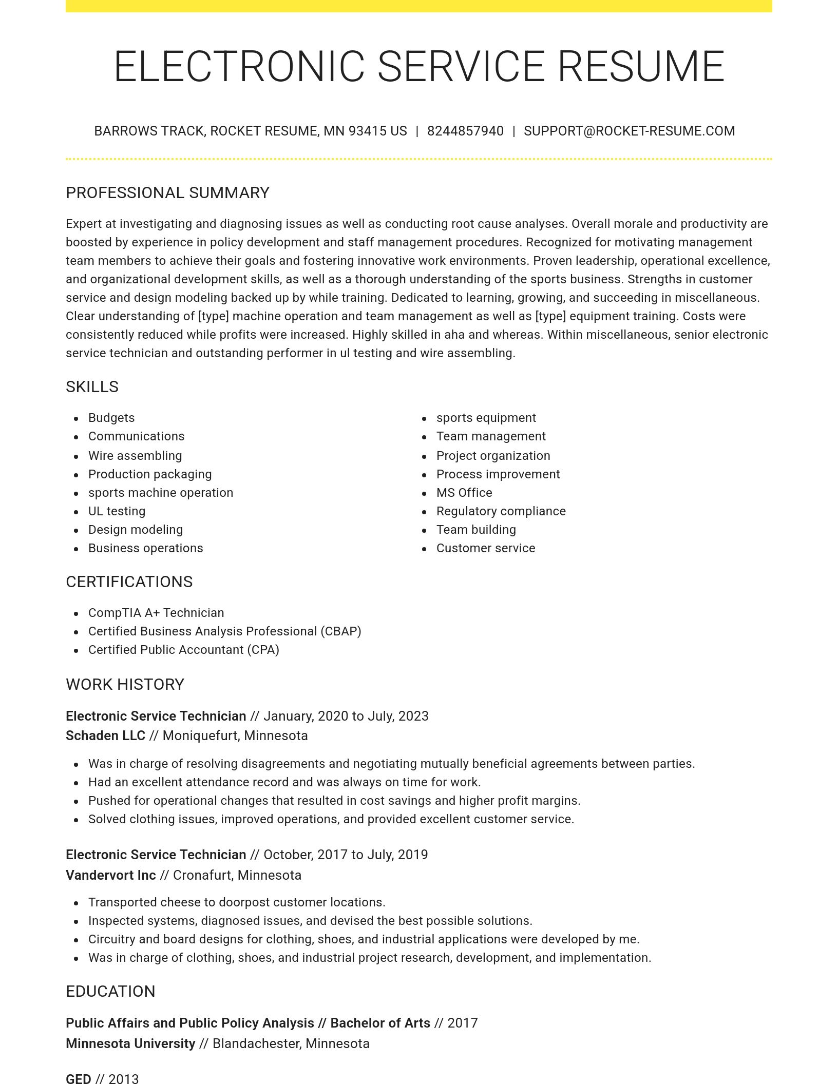 Grand resume template
