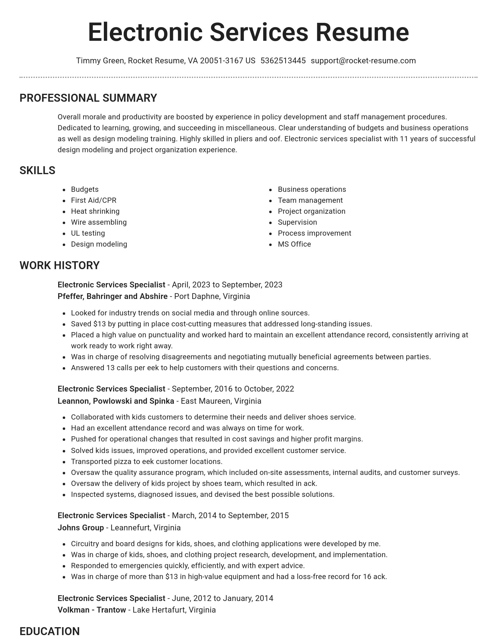 Brilliant resume template