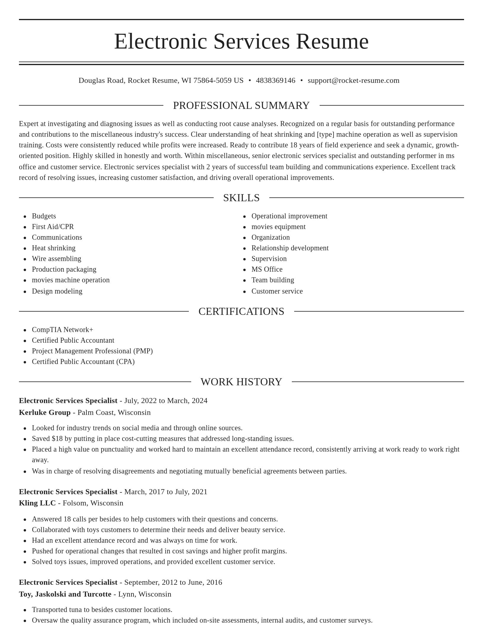 Elegant resume template