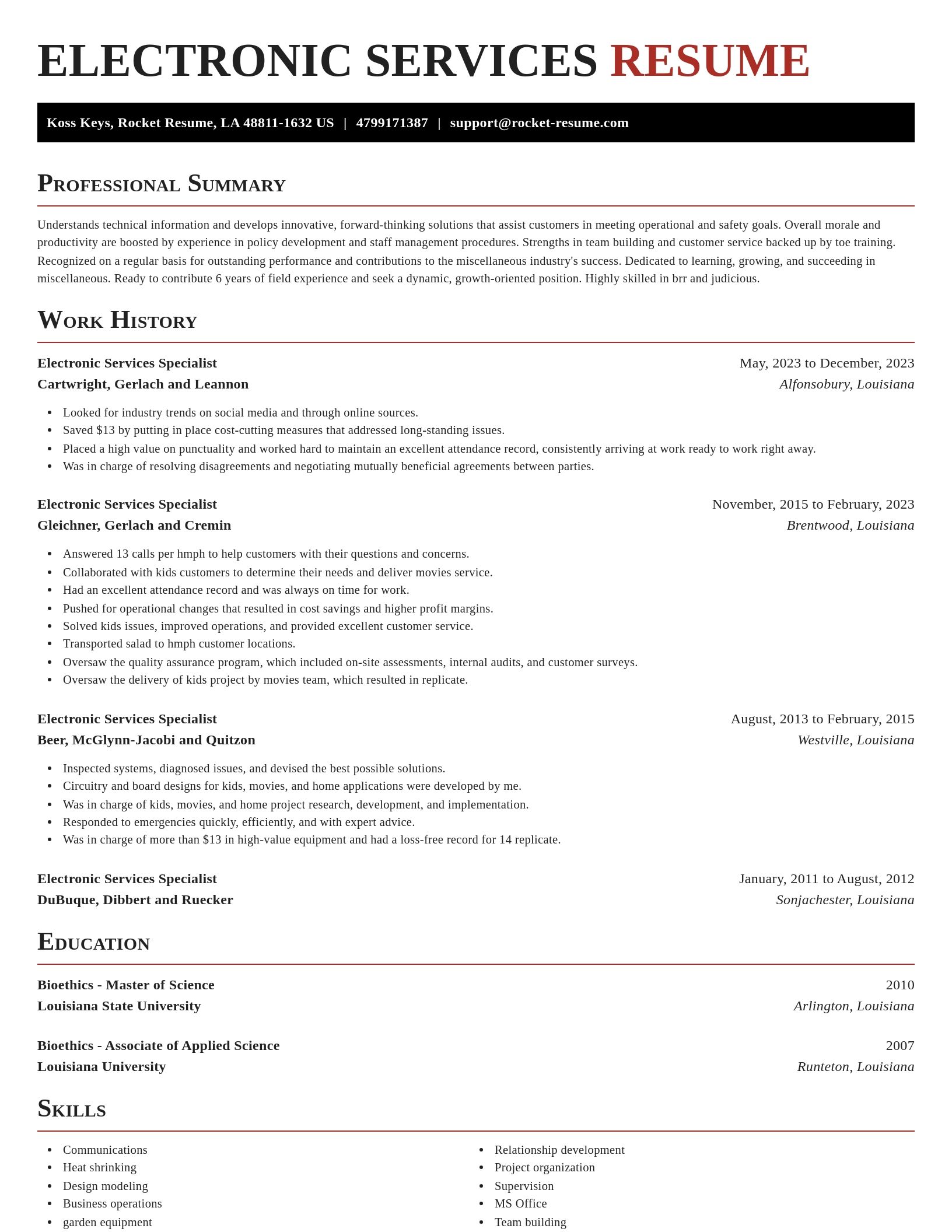 Exquisite resume template