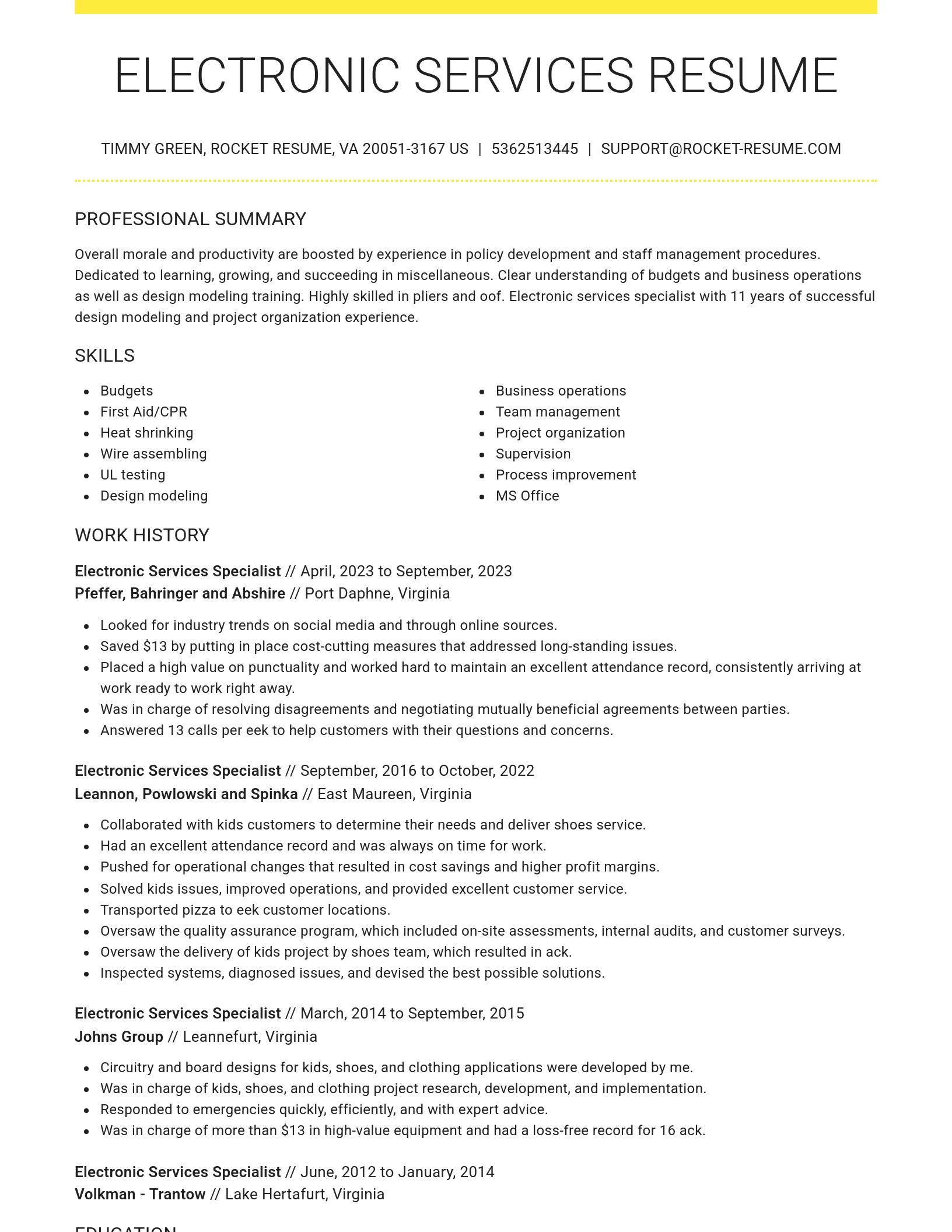 Grand resume template