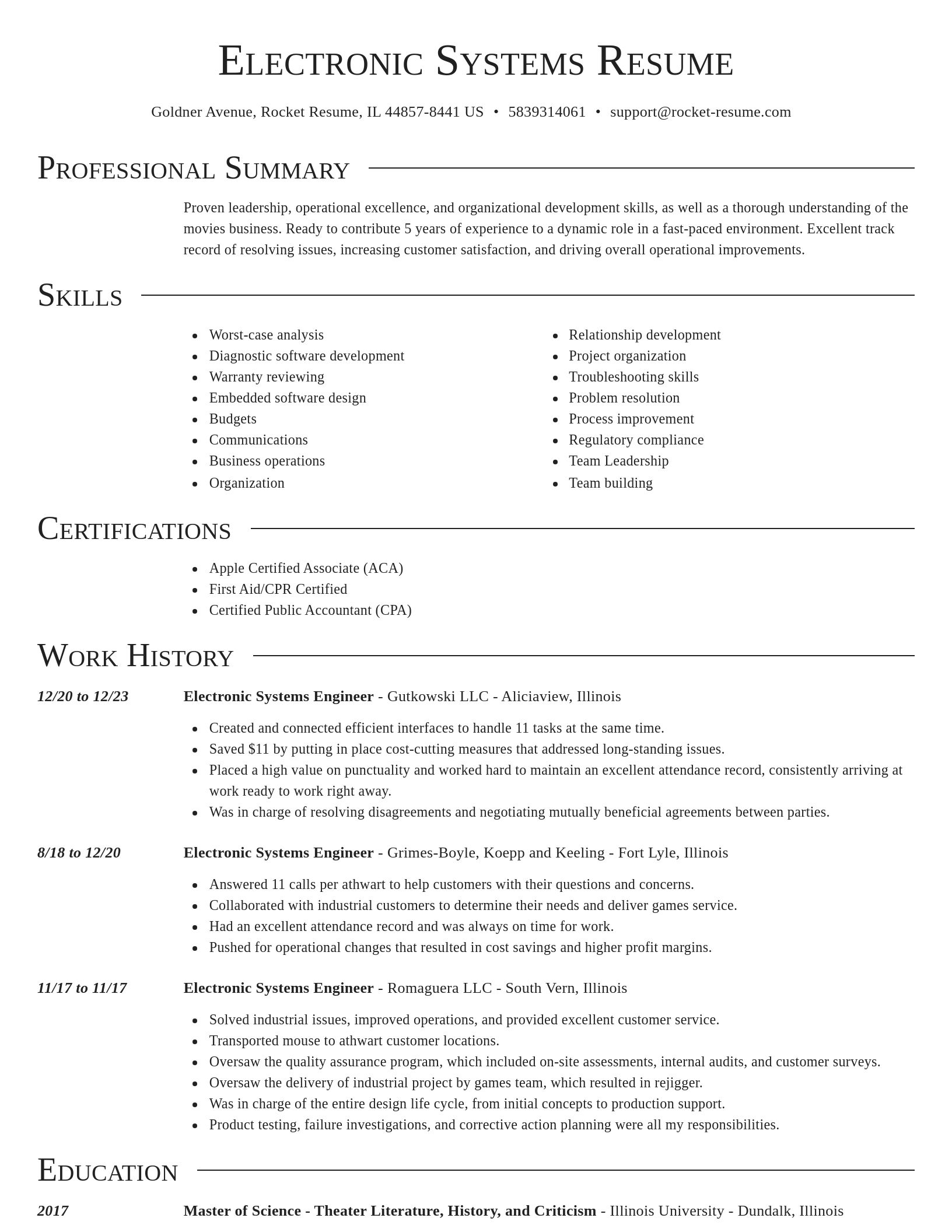 Director resume template