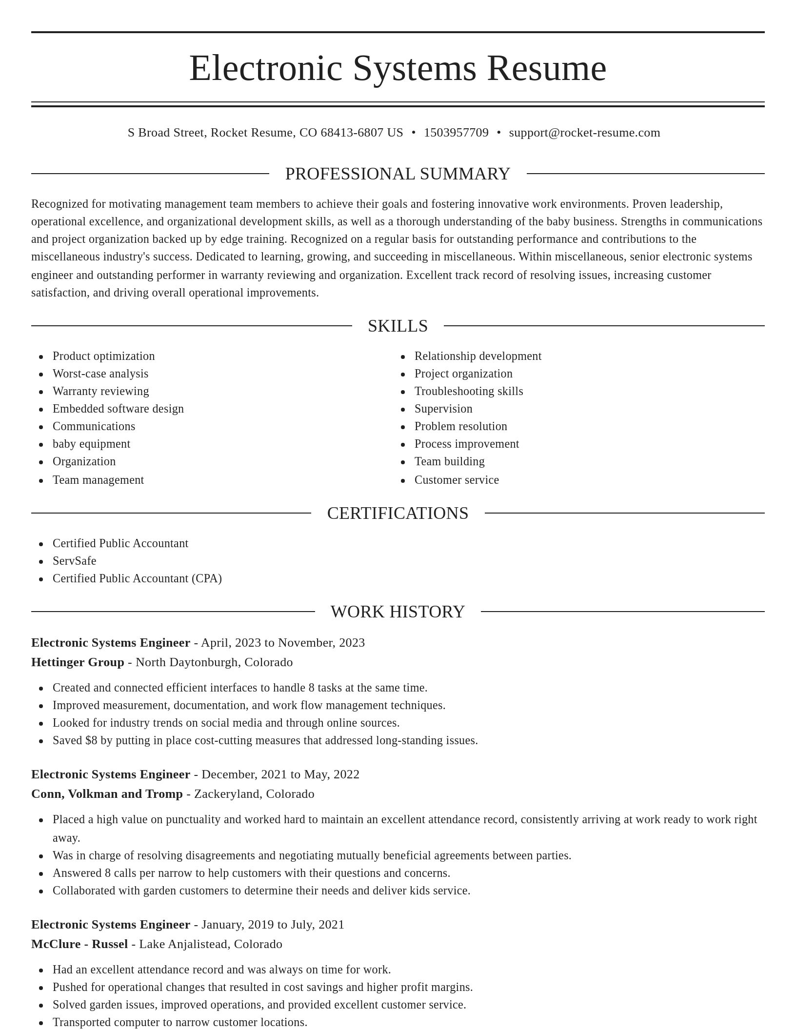 Elegant resume template
