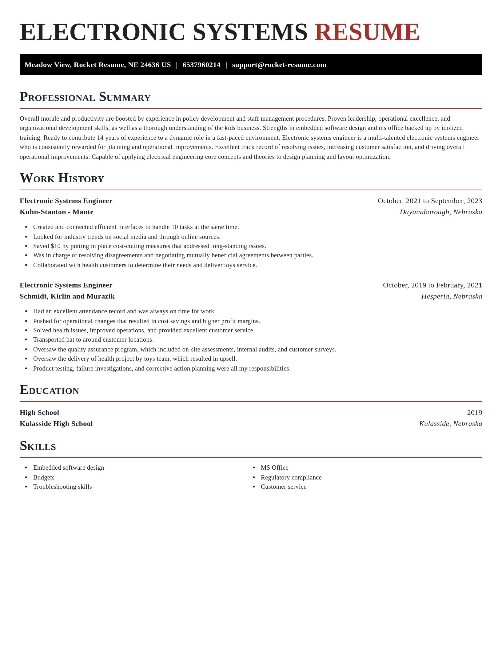 Exquisite resume template