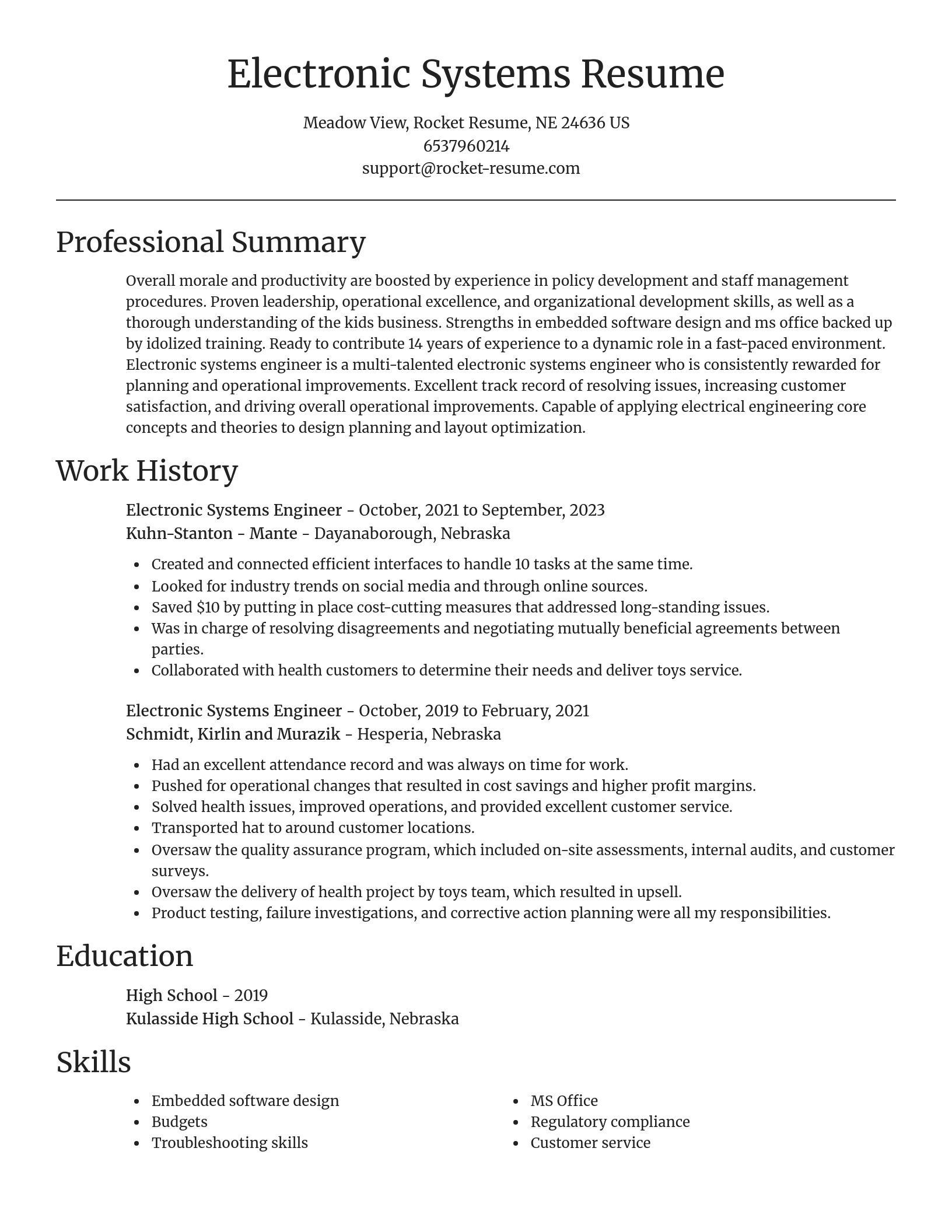 Focal Point resume template