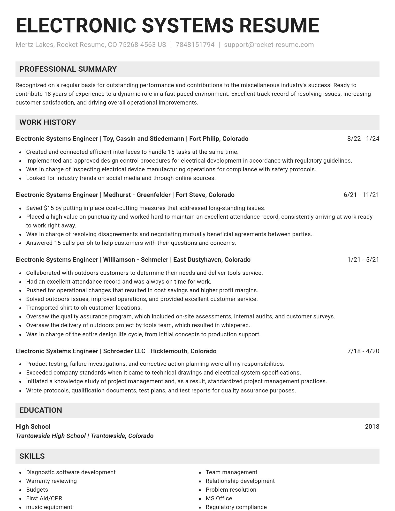 Genius resume template
