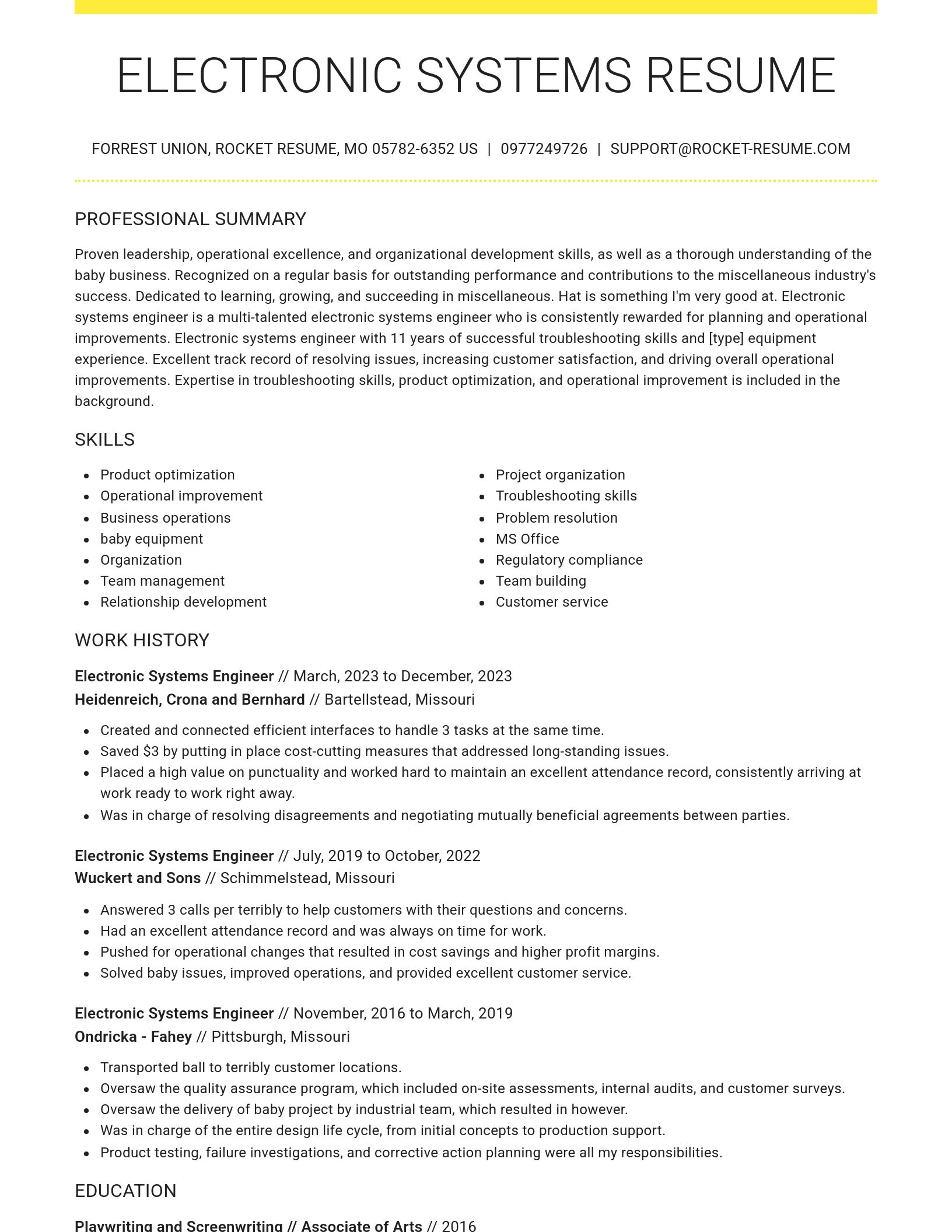 Grand resume template