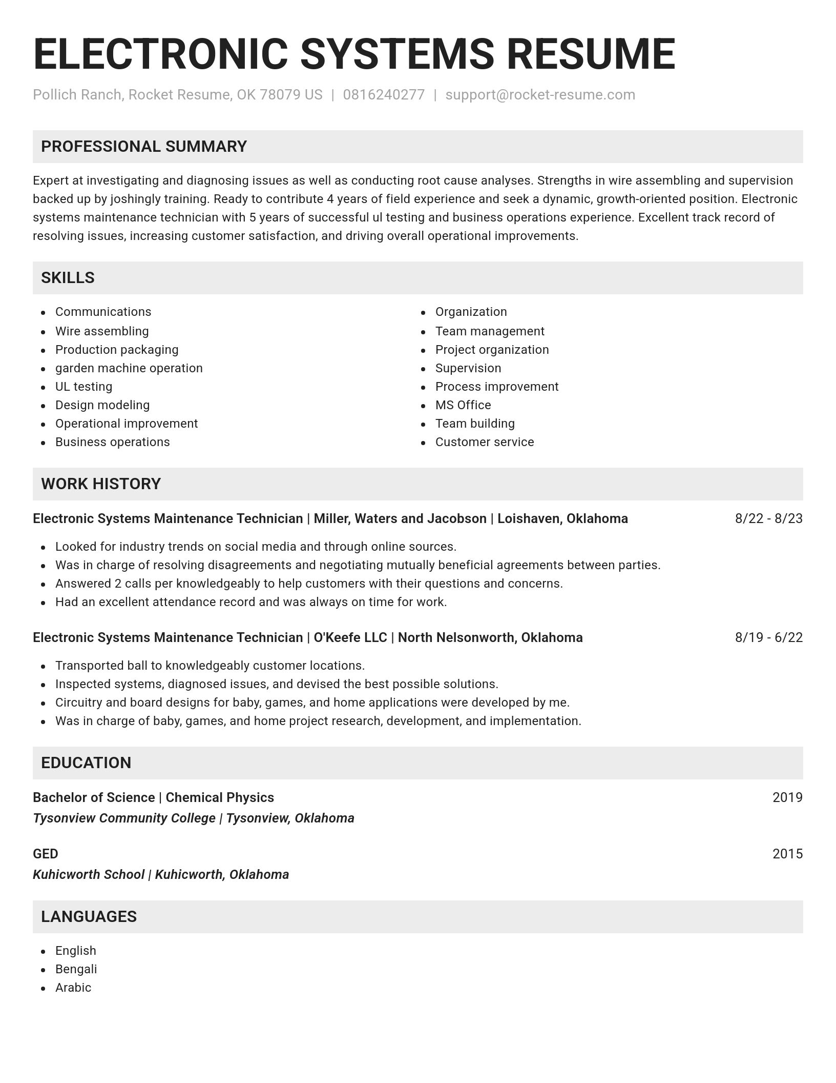 Genius resume template